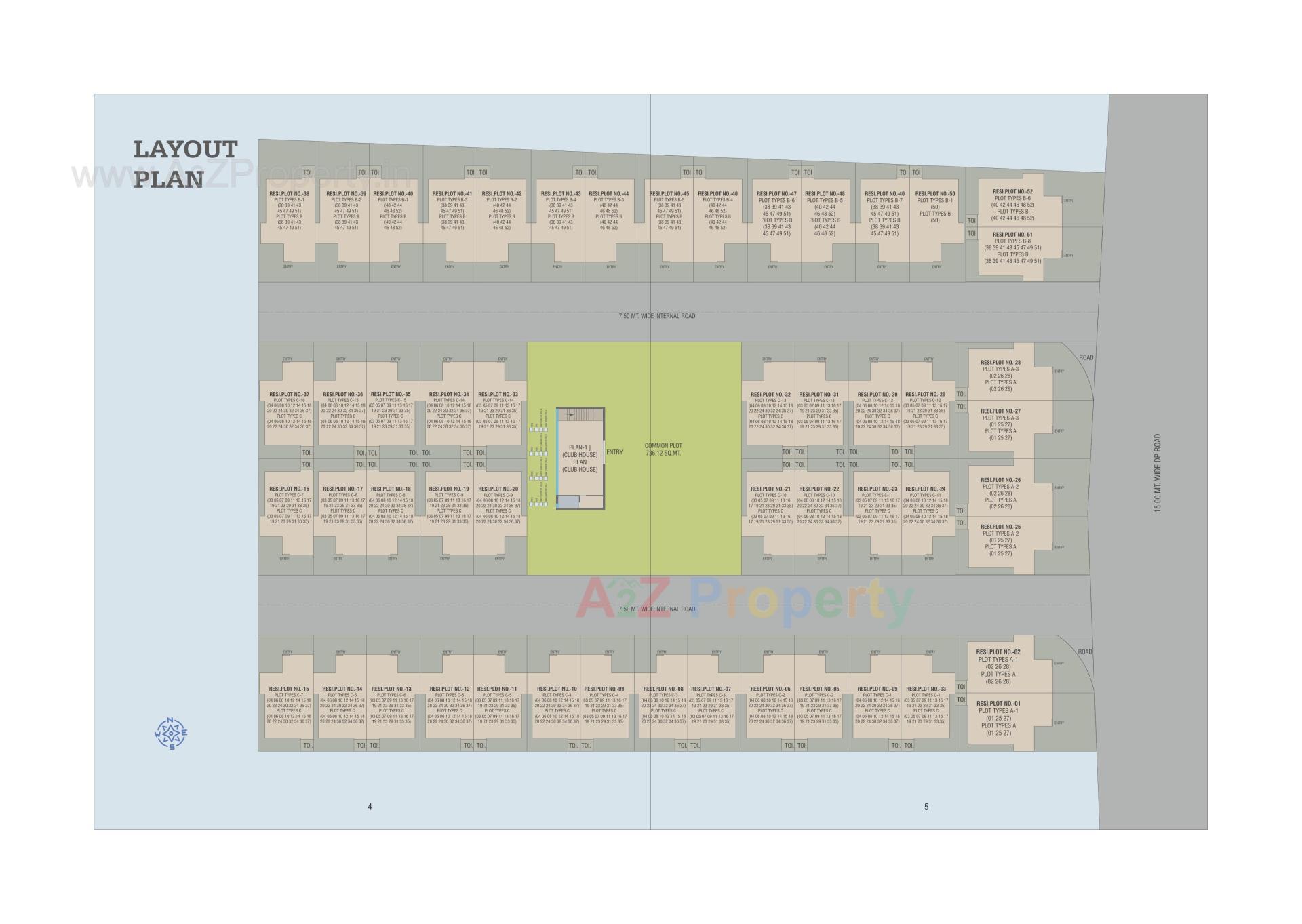 Layout of real estate project Nilkanth located at Vadsar, Vadodara, Gujarat