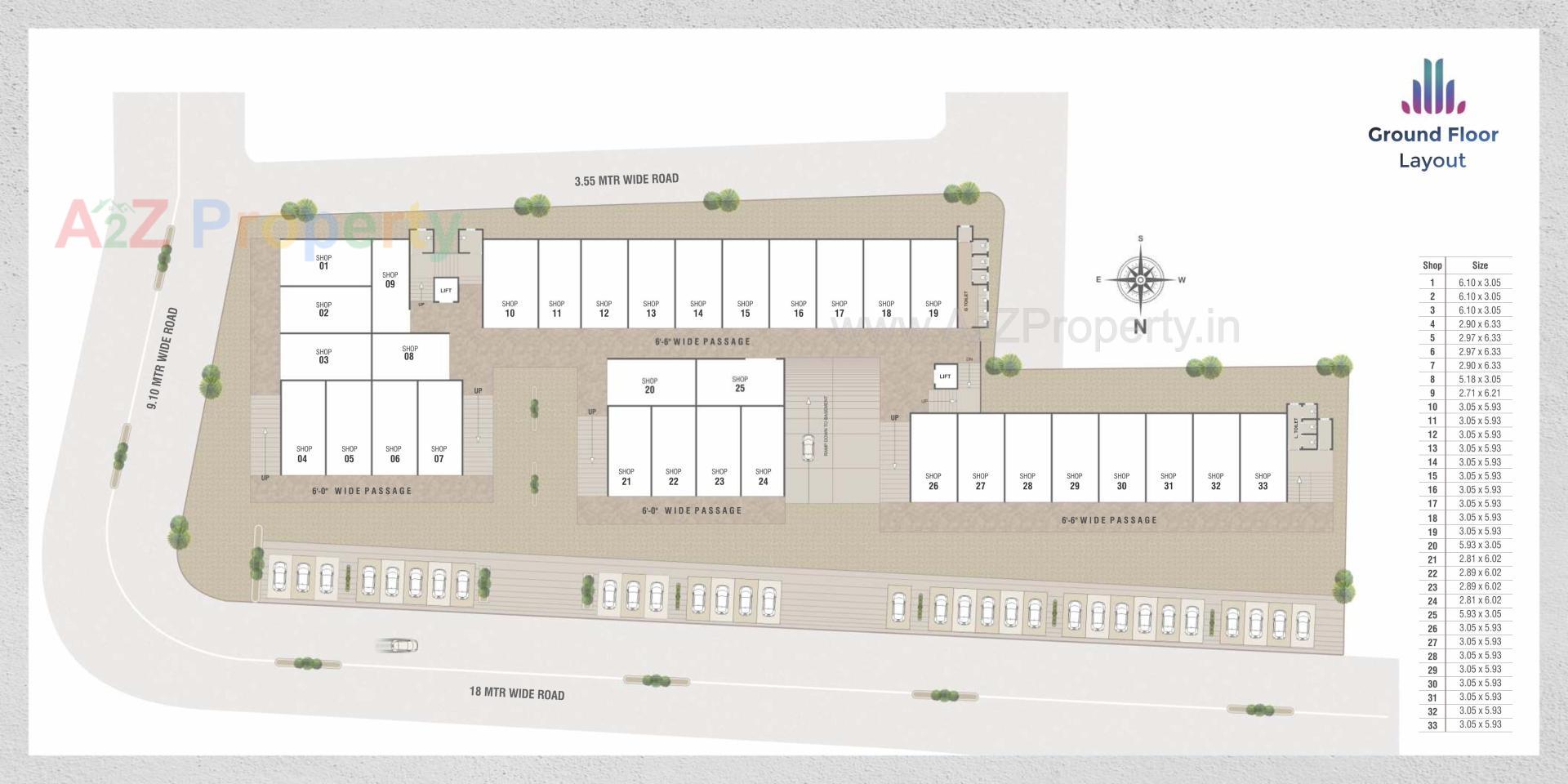 Layout of real estate project Nilkanth Avenue located at Vadodara, Vadodara, Gujarat