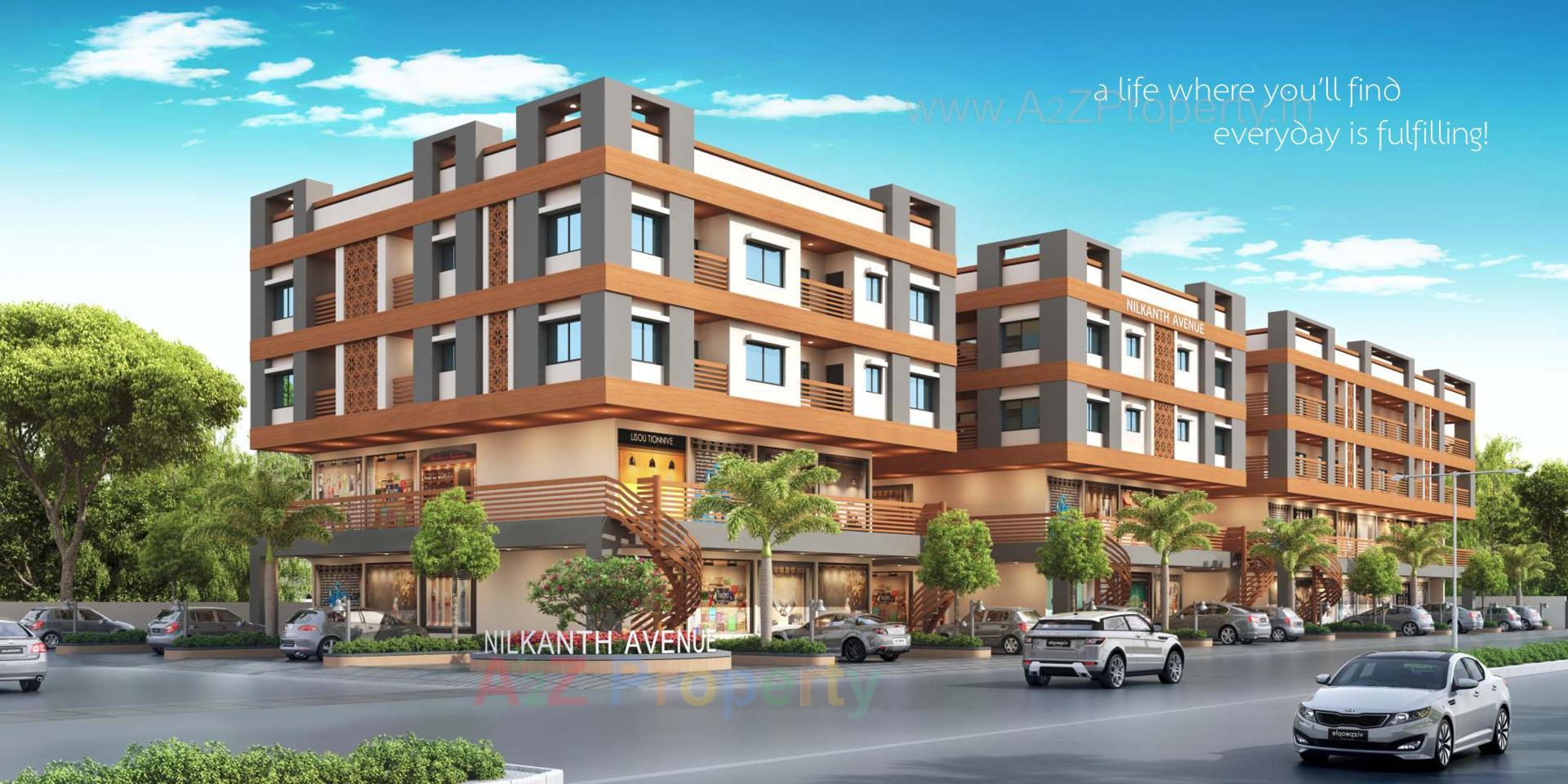 3D Elevation of real estate project Nilkanth Avenue located at Vadodara, Vadodara, Gujarat