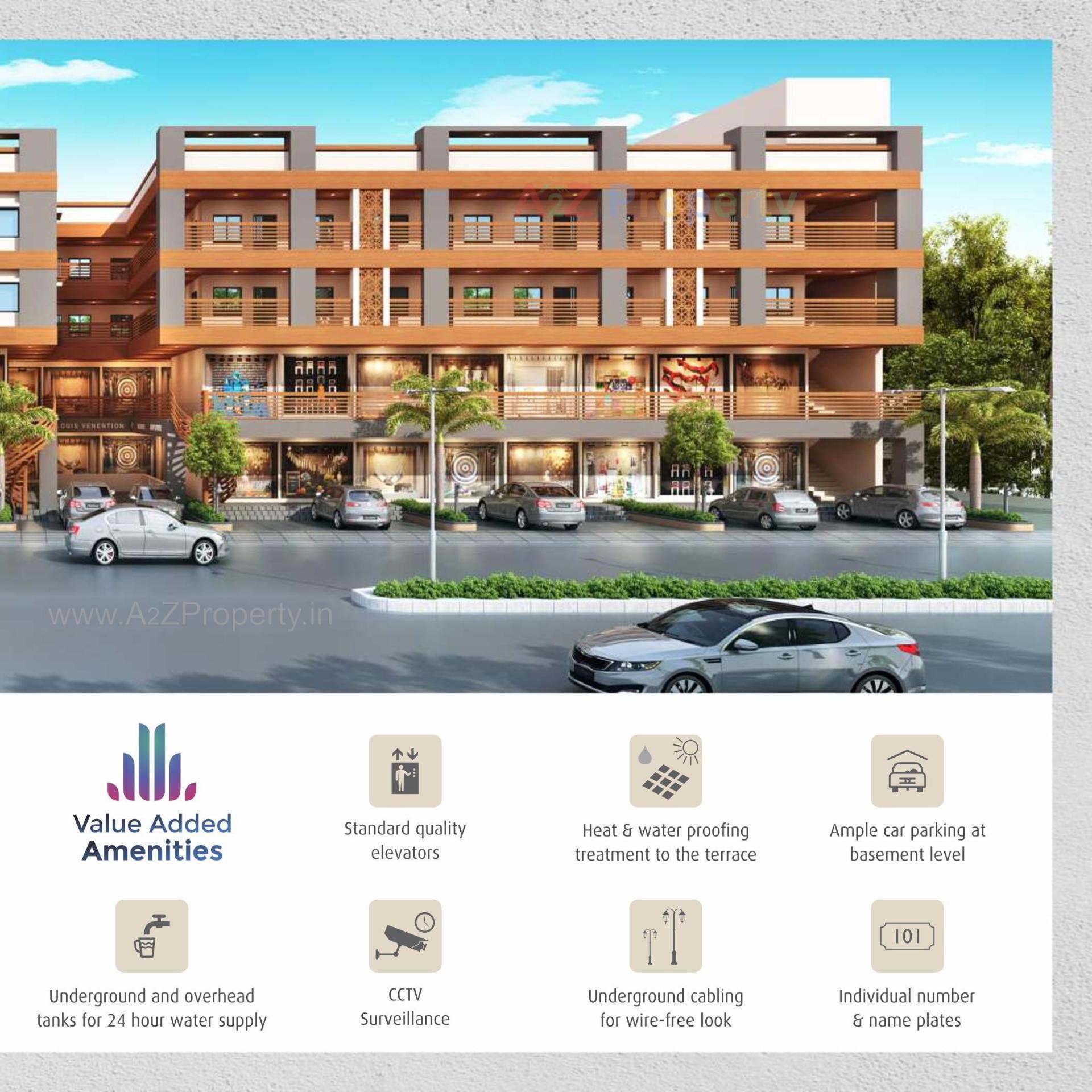 3D Elevation of real estate project Nilkanth Avenue located at Vadodara, Vadodara, Gujarat