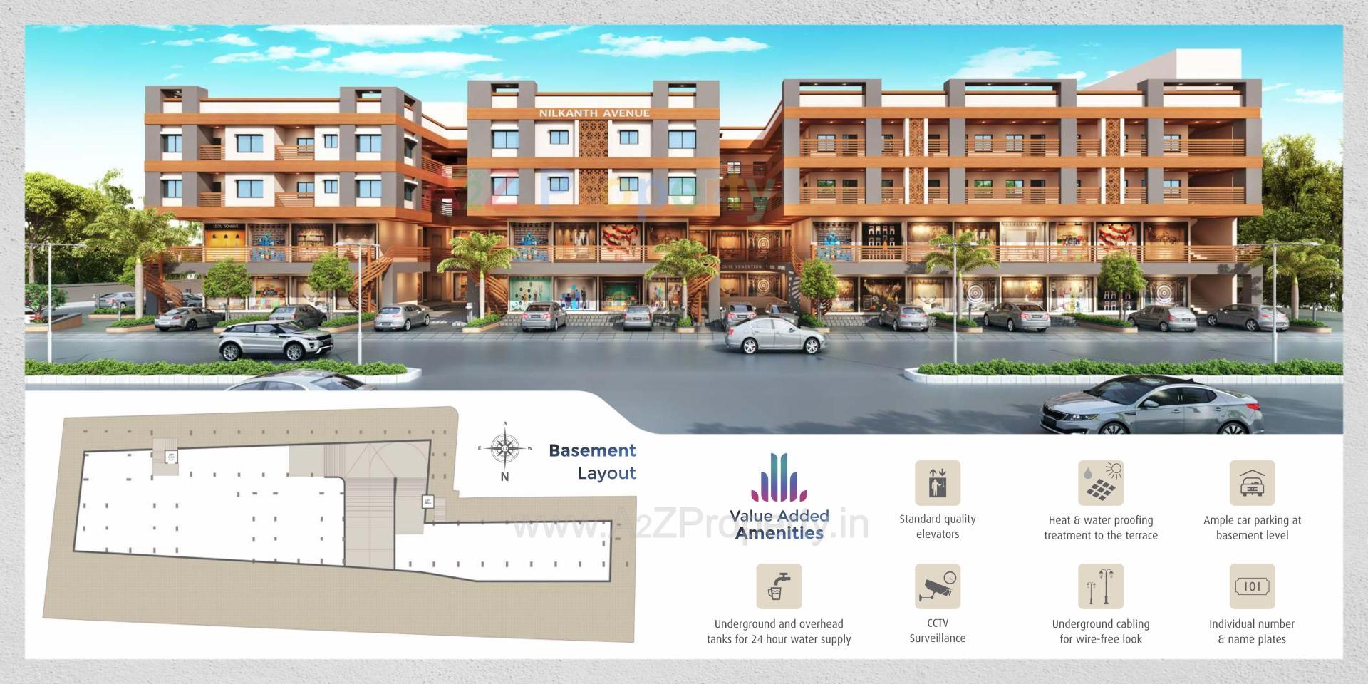 Layout of real estate project Nilkanth Avenue located at Vadodara, Vadodara, Gujarat