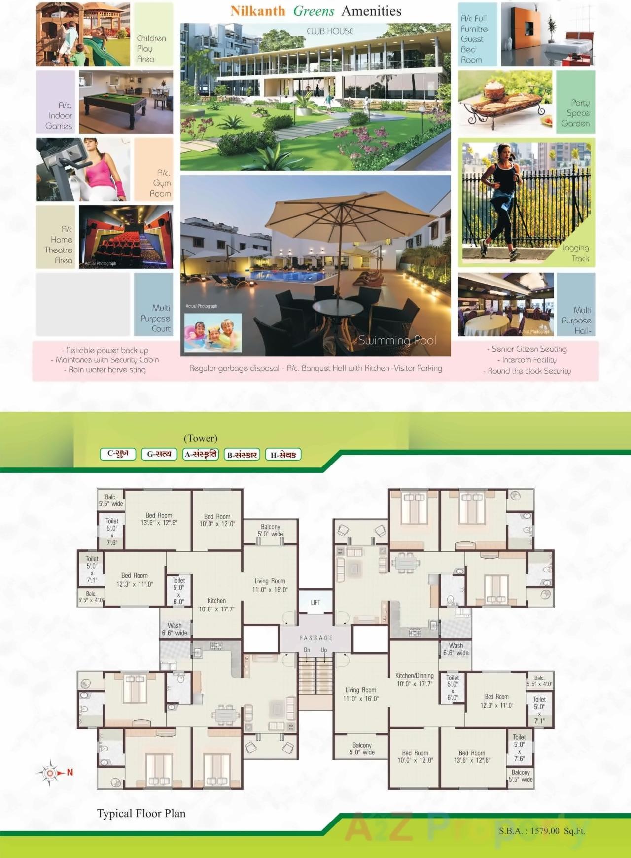 Layout of real estate project Nilkanth Greens located at Kalali, Vadodara, Gujarat