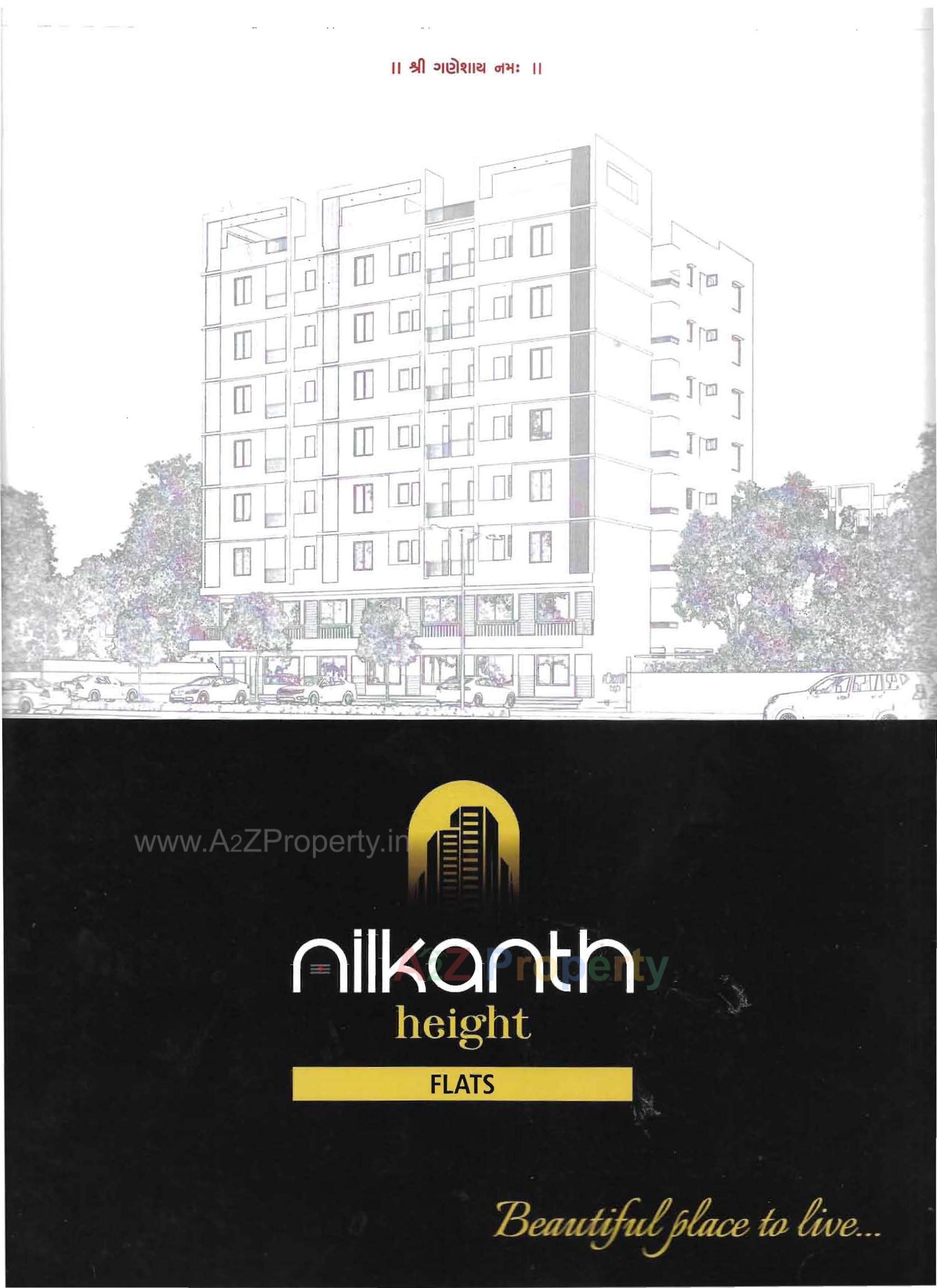Layout of real estate project Nilkanth Height located at Amodar, Vadodara, Gujarat