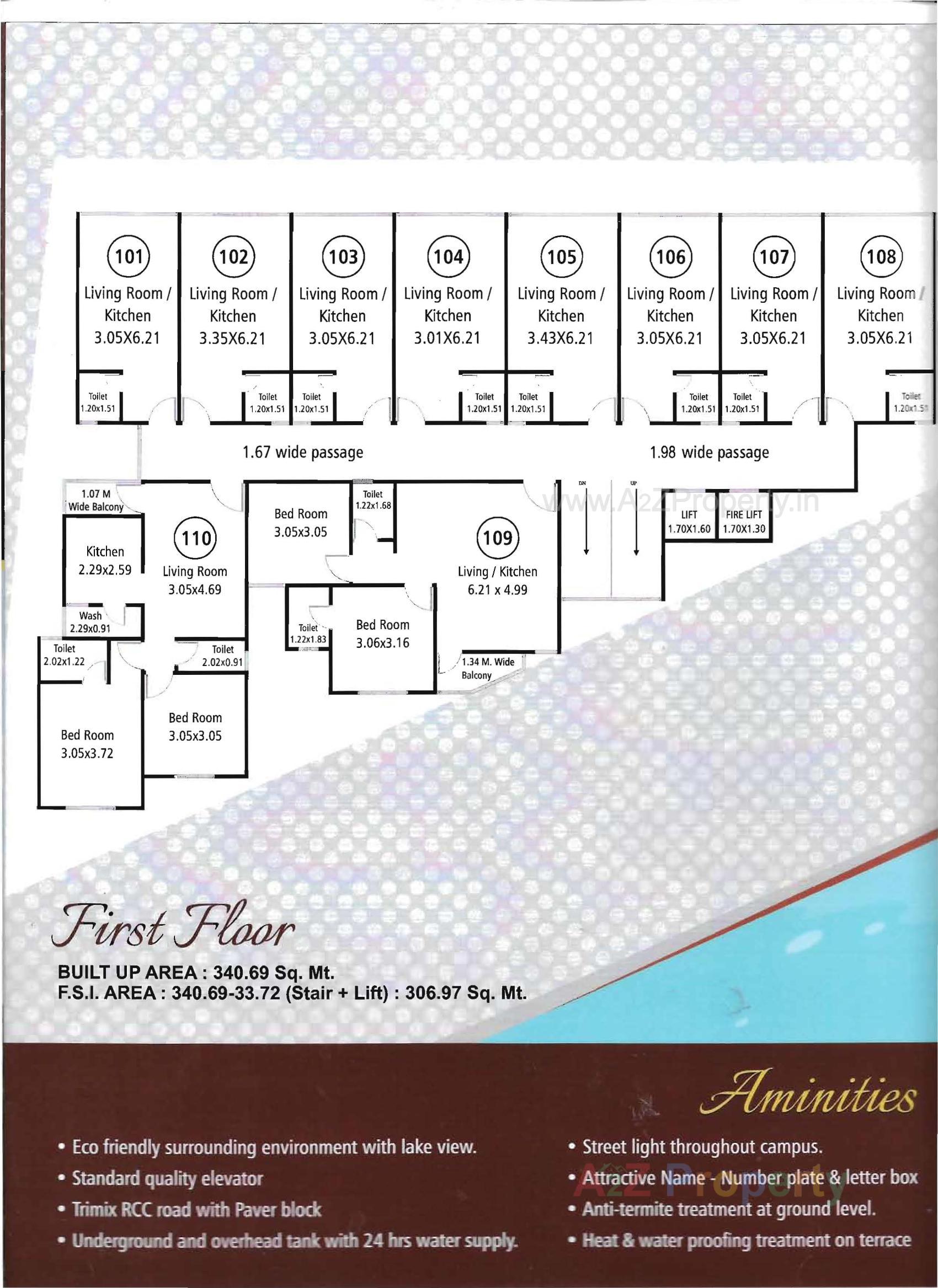 Layout of real estate project Nilkanth Height located at Amodar, Vadodara, Gujarat
