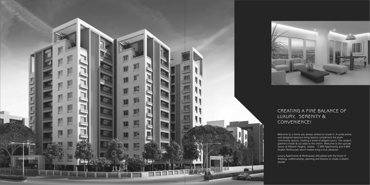 3D Elevation of real estate project Nilkanth Heights located at Sevasi, Vadodara, Gujarat