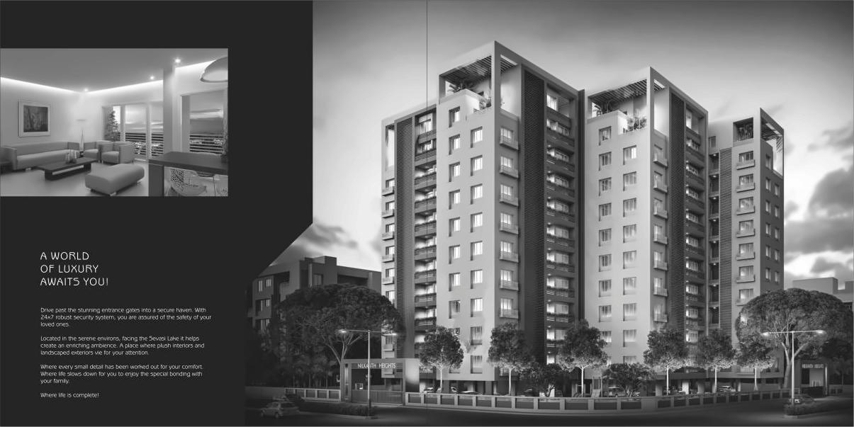 3D Elevation of real estate project Nilkanth Heights located at Sevasi, Vadodara, Gujarat