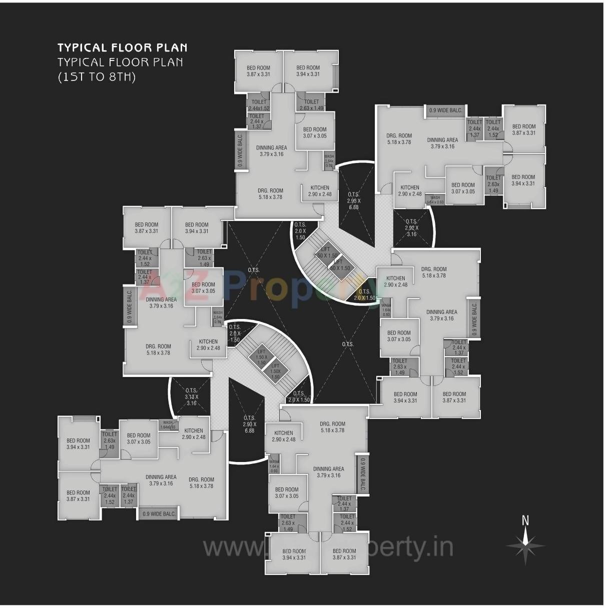 Layout of real estate project Nilkanth Heights located at Sevasi, Vadodara, Gujarat