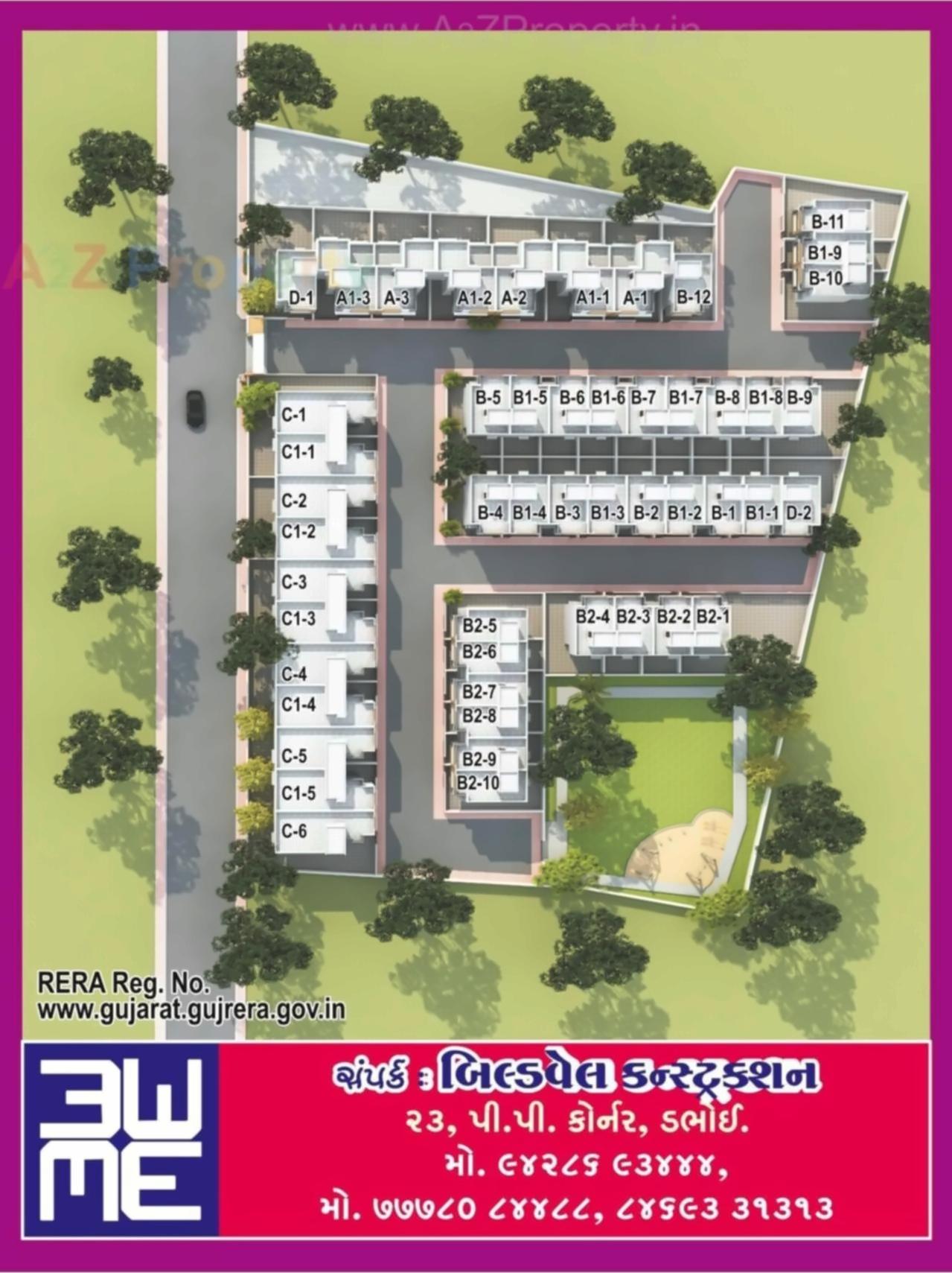3D Elevation of real estate project Nilkanth Park located at Dabhoi, Vadodara, Gujarat