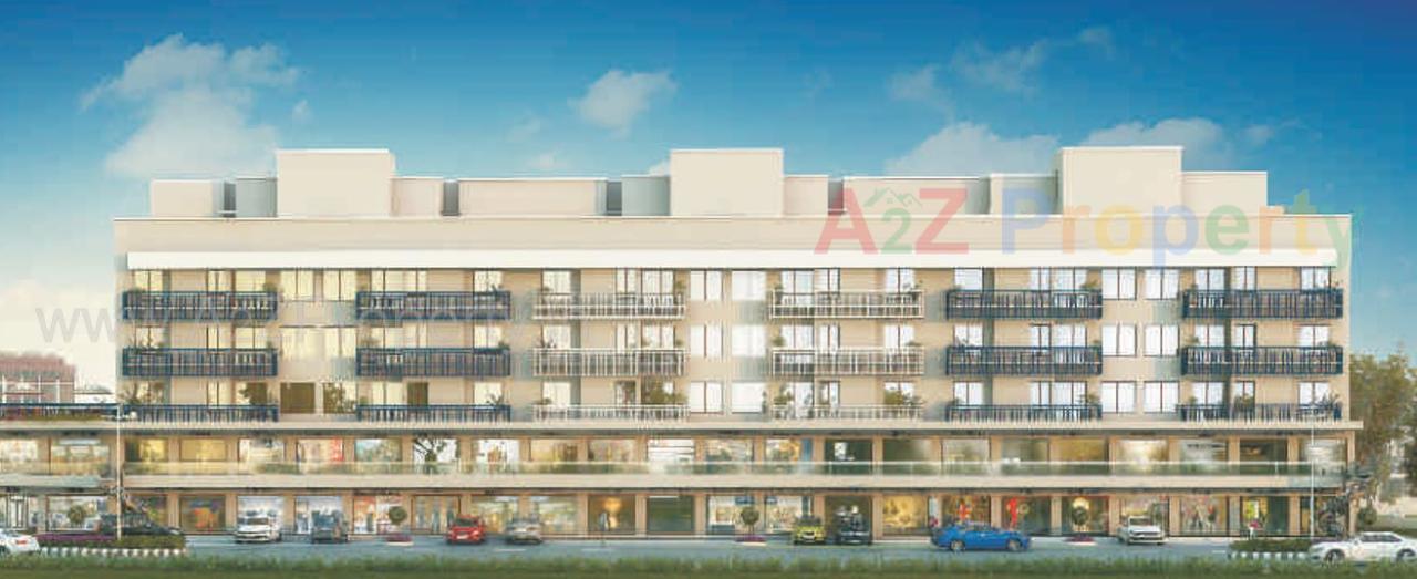 3D Elevation of real estate project Nilkanth Resi Cum Plaza located at Danteshwar, Vadodara, Gujarat