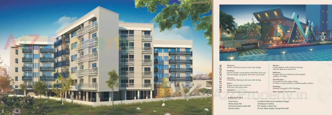 3D Elevation of real estate project Nilkanth Resi Cum Plaza located at Danteshwar, Vadodara, Gujarat