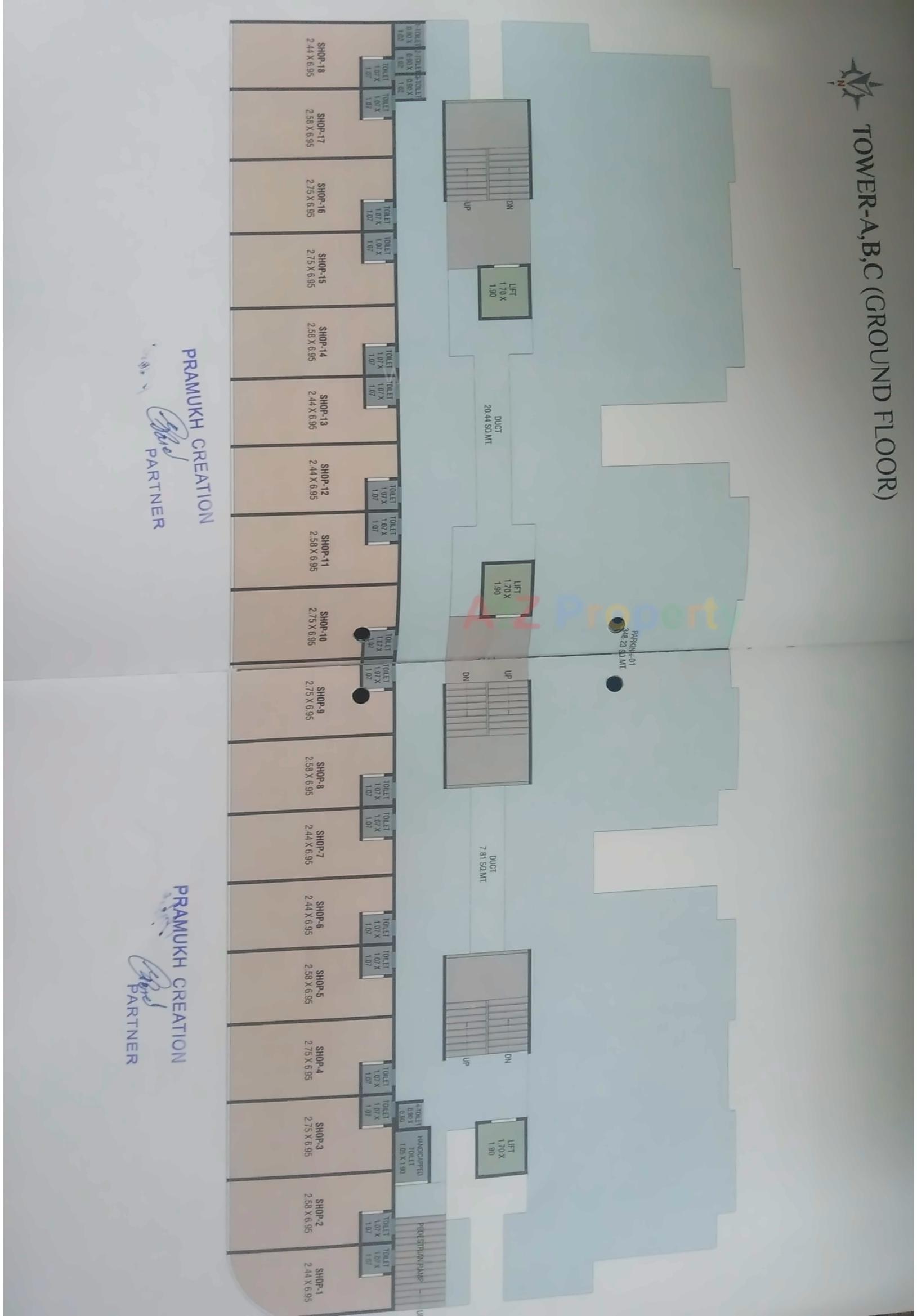 Layout of real estate project Nilkanth Sky located at Bapod, Vadodara, Gujarat