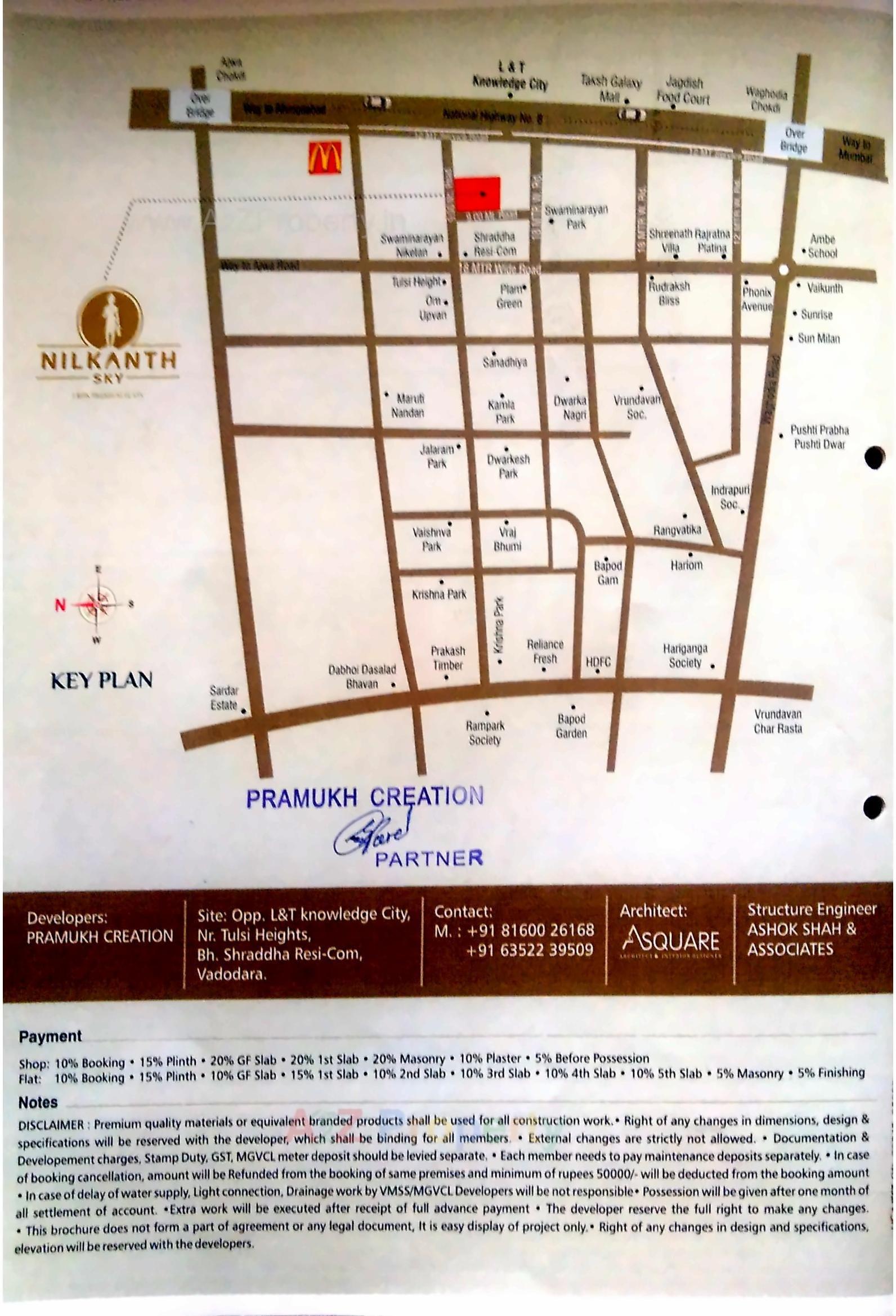  of real estate project Nilkanth Sky located at Bapod, Vadodara, Gujarat