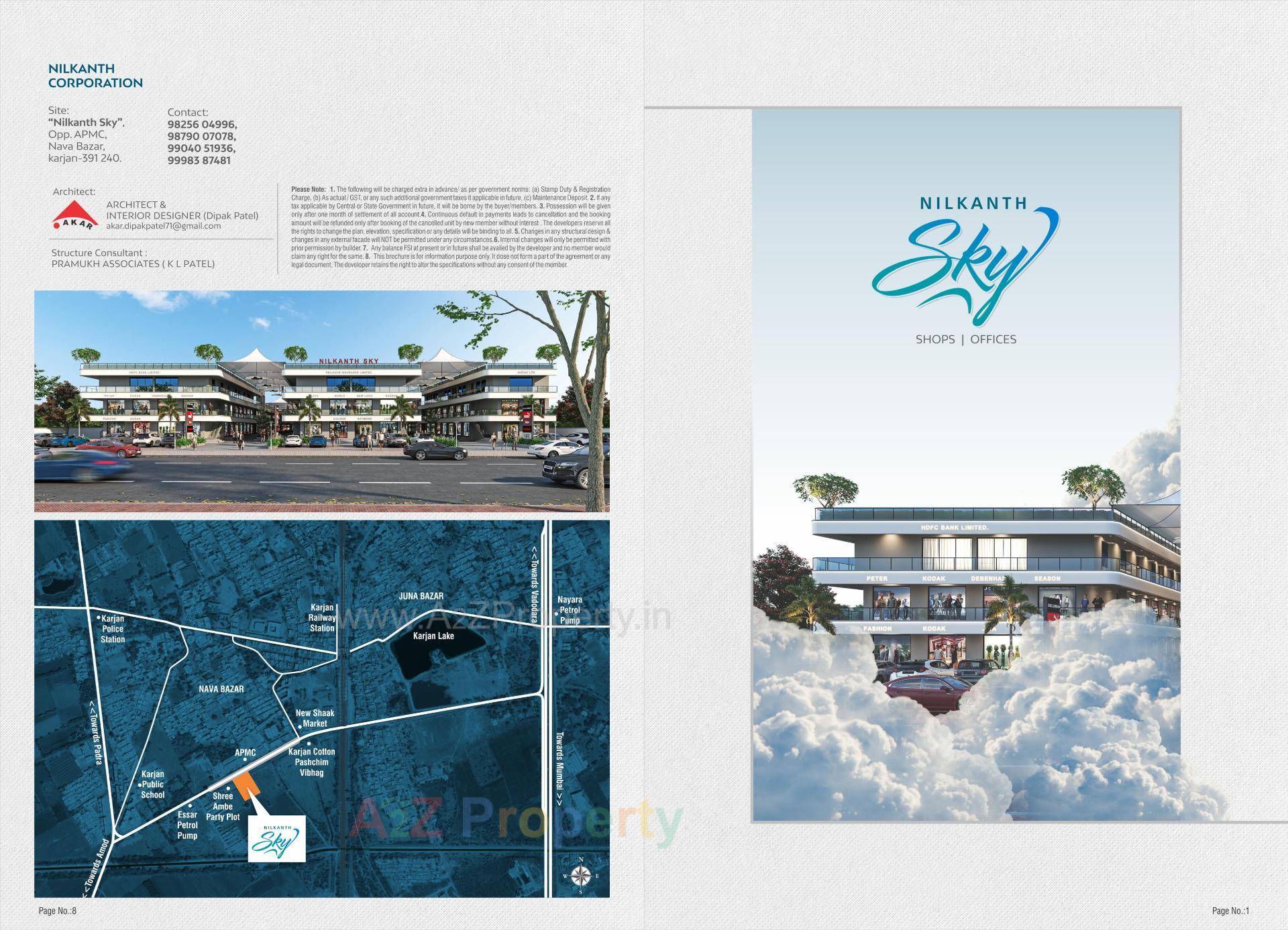  of real estate project Nilkanth Sky located at Karjan, Vadodara, Gujarat