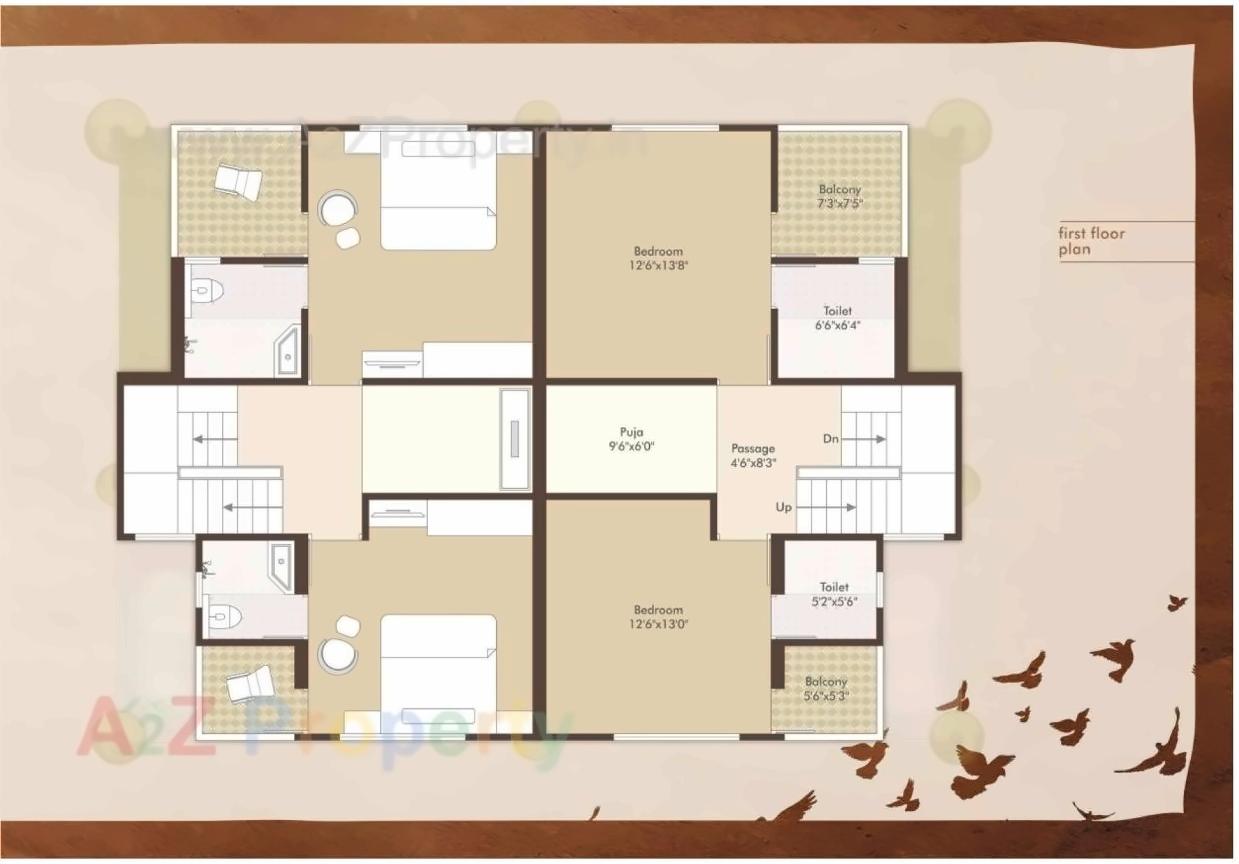 Layout of real estate project Nirant Residency located at Kapurai, Vadodara, Gujarat