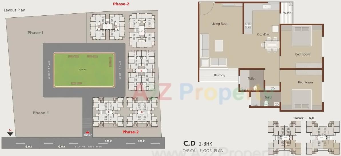 Layout of real estate project Madhav Resi Cum Plaza located at Sayajipura, Vadodara, Gujarat