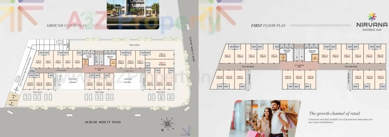 Layout of real estate project Nirvana Business Hub located at Bhayli, Vadodara, Gujarat