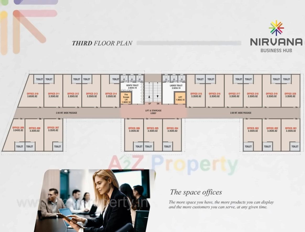 Layout of real estate project Nirvana Business Hub located at Bhayli, Vadodara, Gujarat
