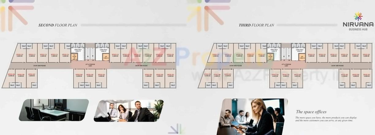 Layout of real estate project Nirvana Business Hub located at Bhayli, Vadodara, Gujarat