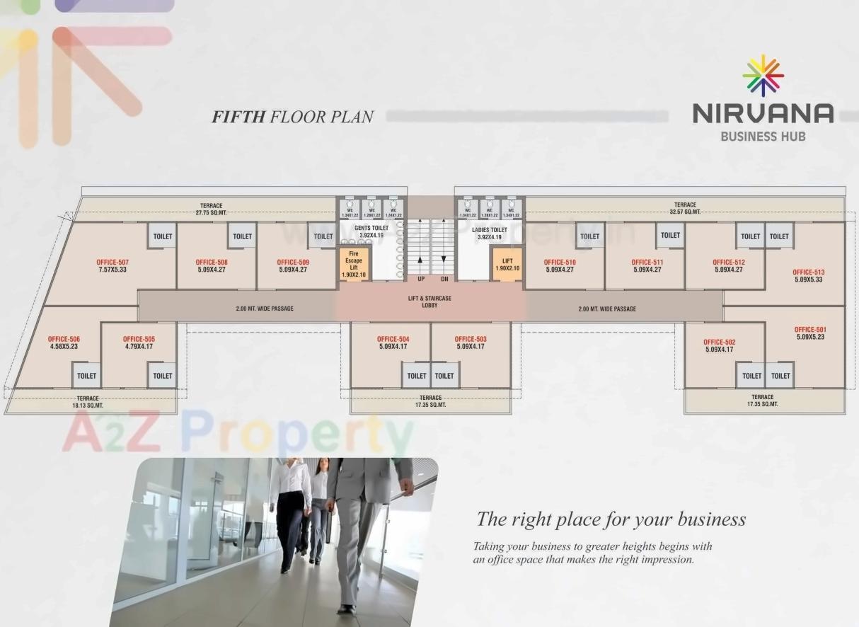 Layout of real estate project Nirvana Business Hub located at Bhayli, Vadodara, Gujarat