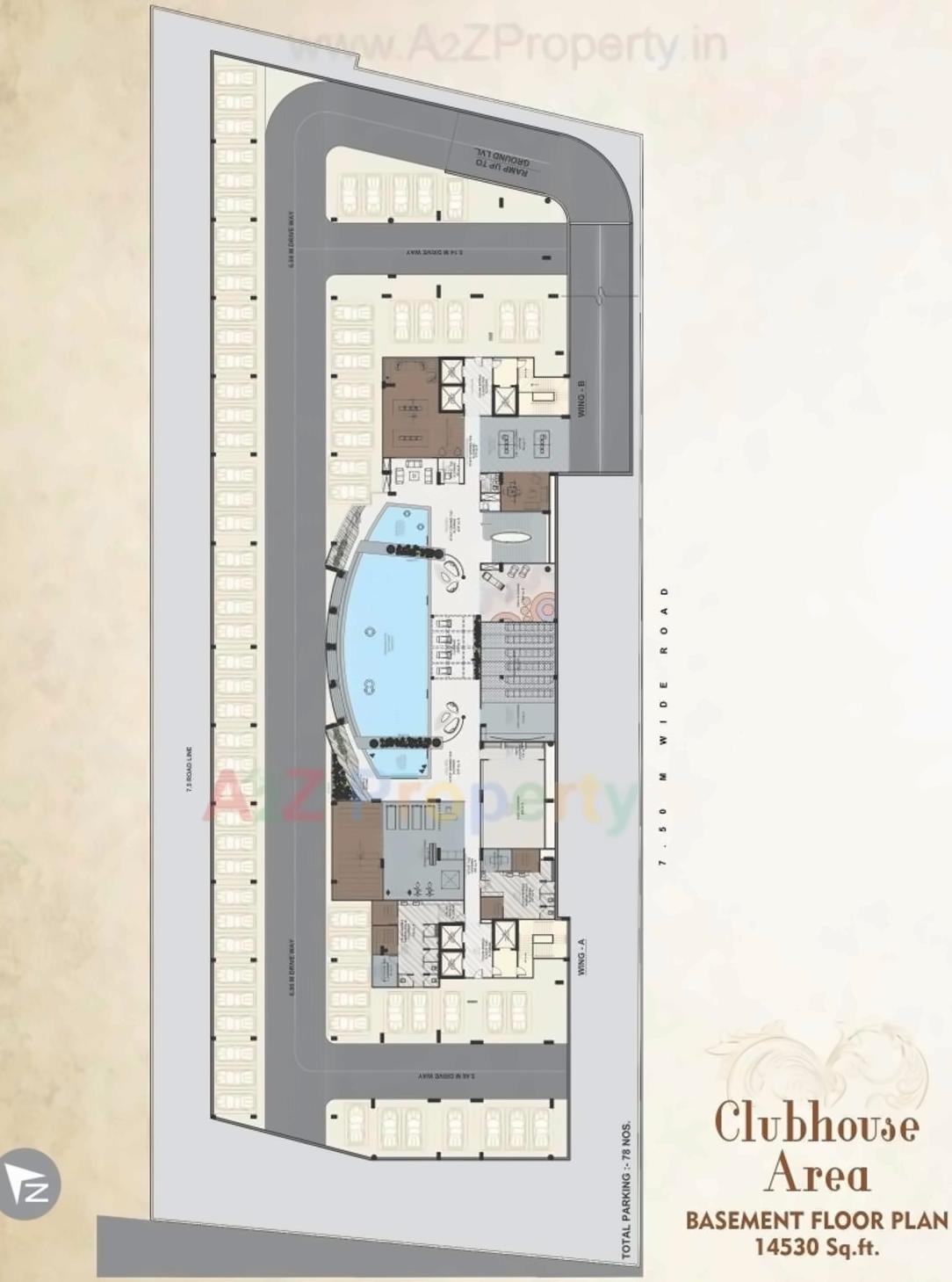 Layout of real estate project Northway The Address located at Kasba, Vadodara, Gujarat
