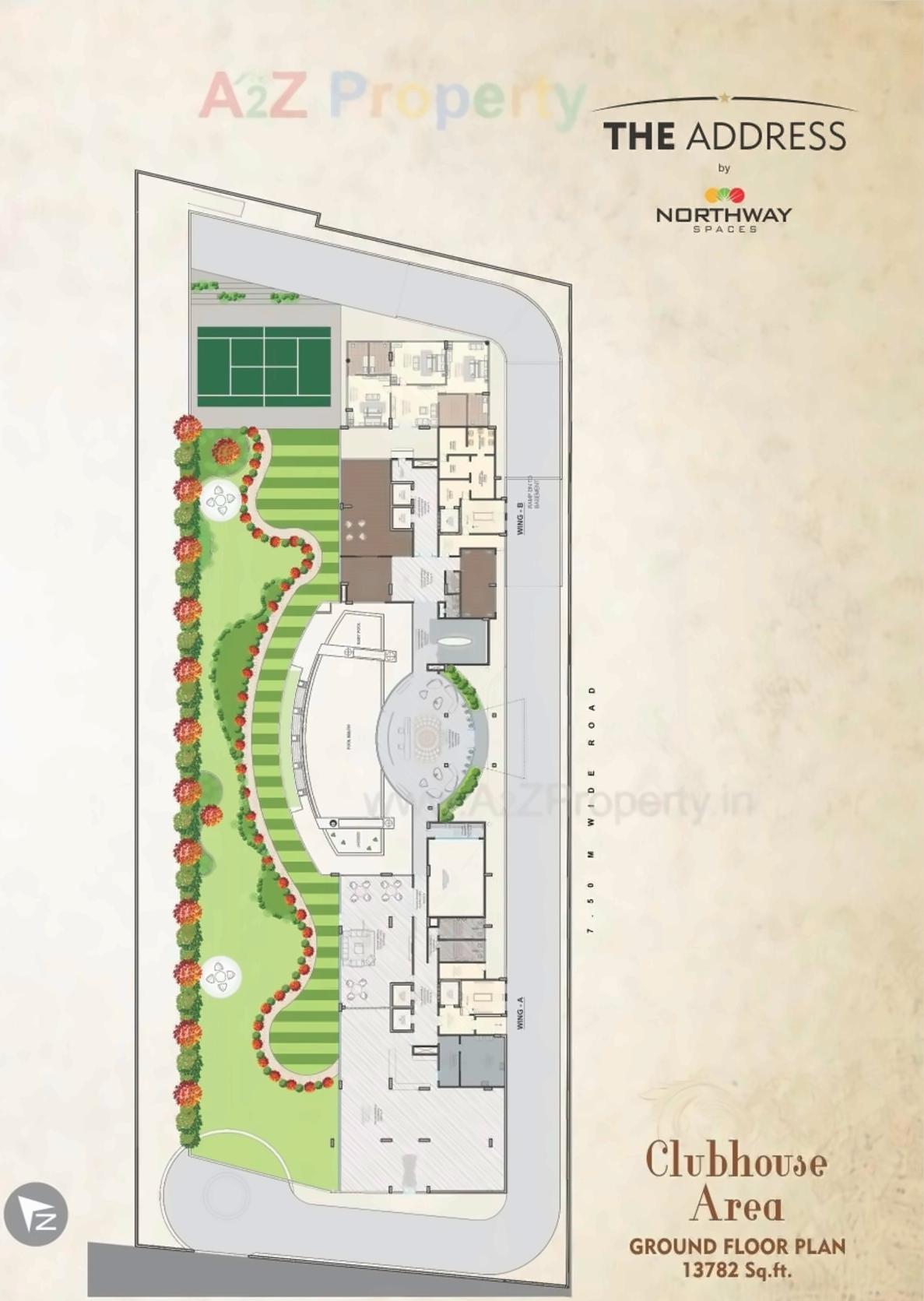 Layout of real estate project Northway The Address located at Kasba, Vadodara, Gujarat