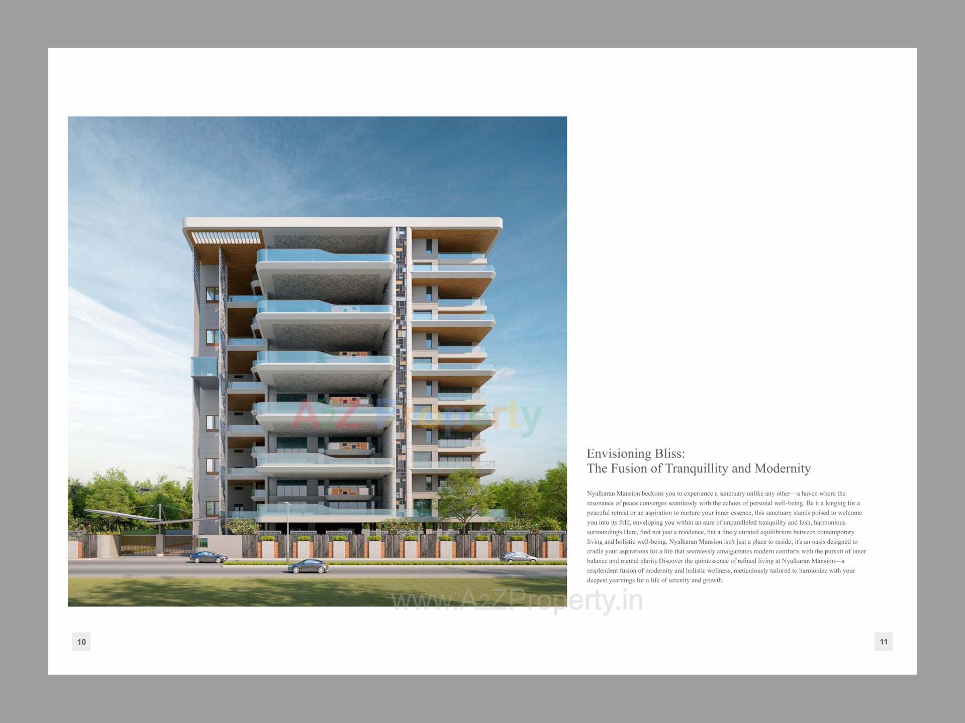 3D Elevation of real estate project Nyalkaran Mansion located at Sama, Vadodara, Gujarat