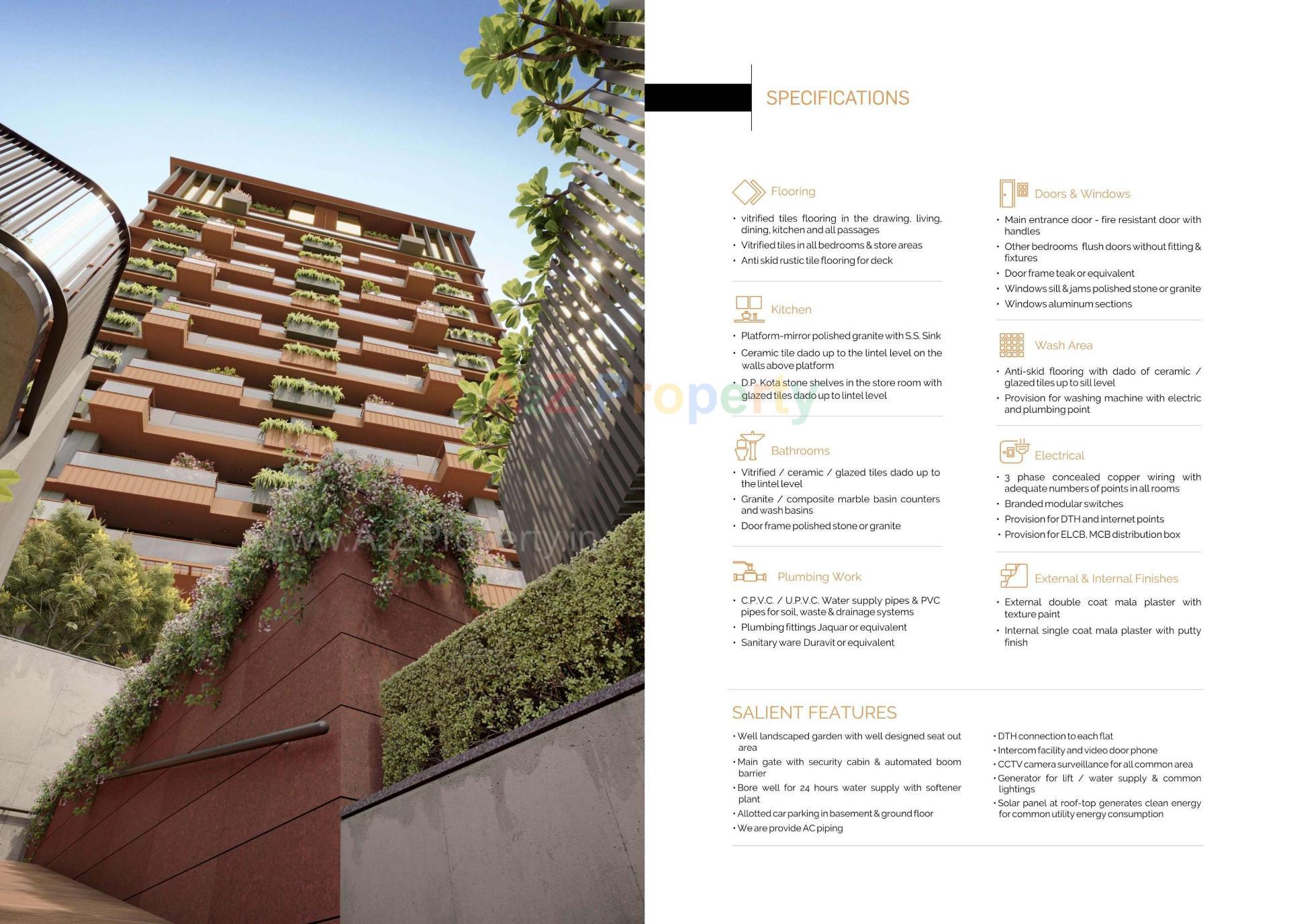 3D Elevation of real estate project Nysa Crosswind located at Bhayali, Vadodara, Gujarat