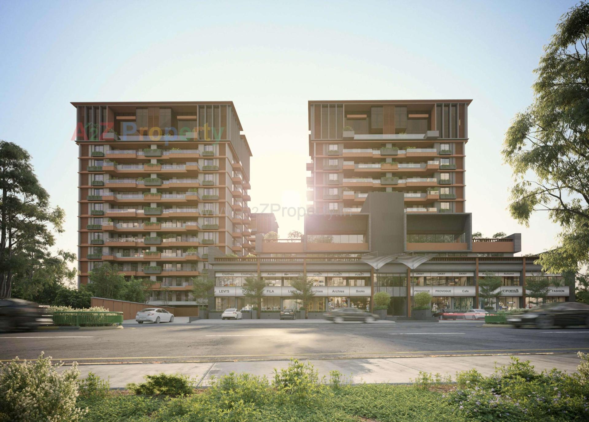 3D Elevation of real estate project Nysa Crosswind located at Bhayali, Vadodara, Gujarat