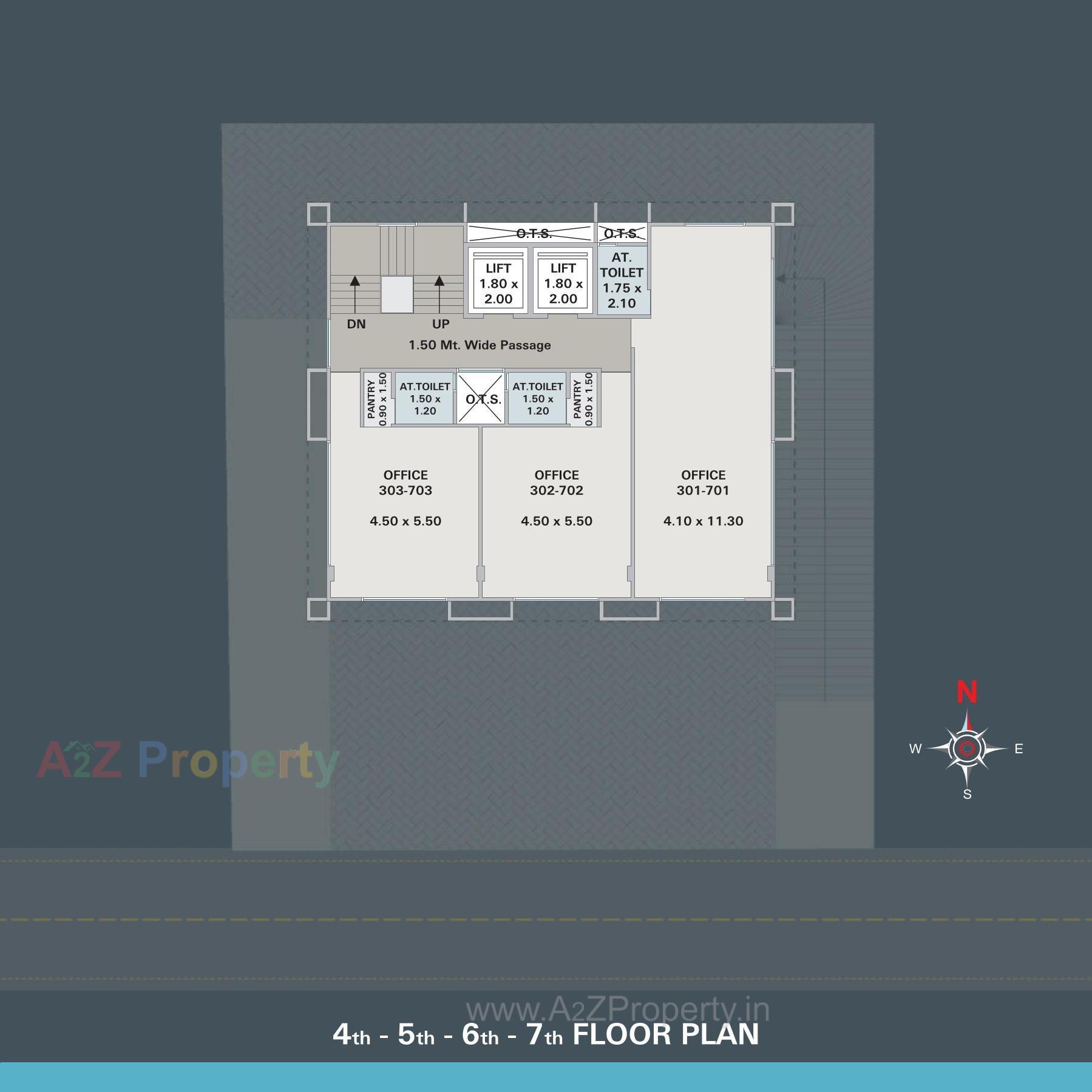 Layout of real estate project Oakwood Square located at Nagarwada, Vadodara, Gujarat