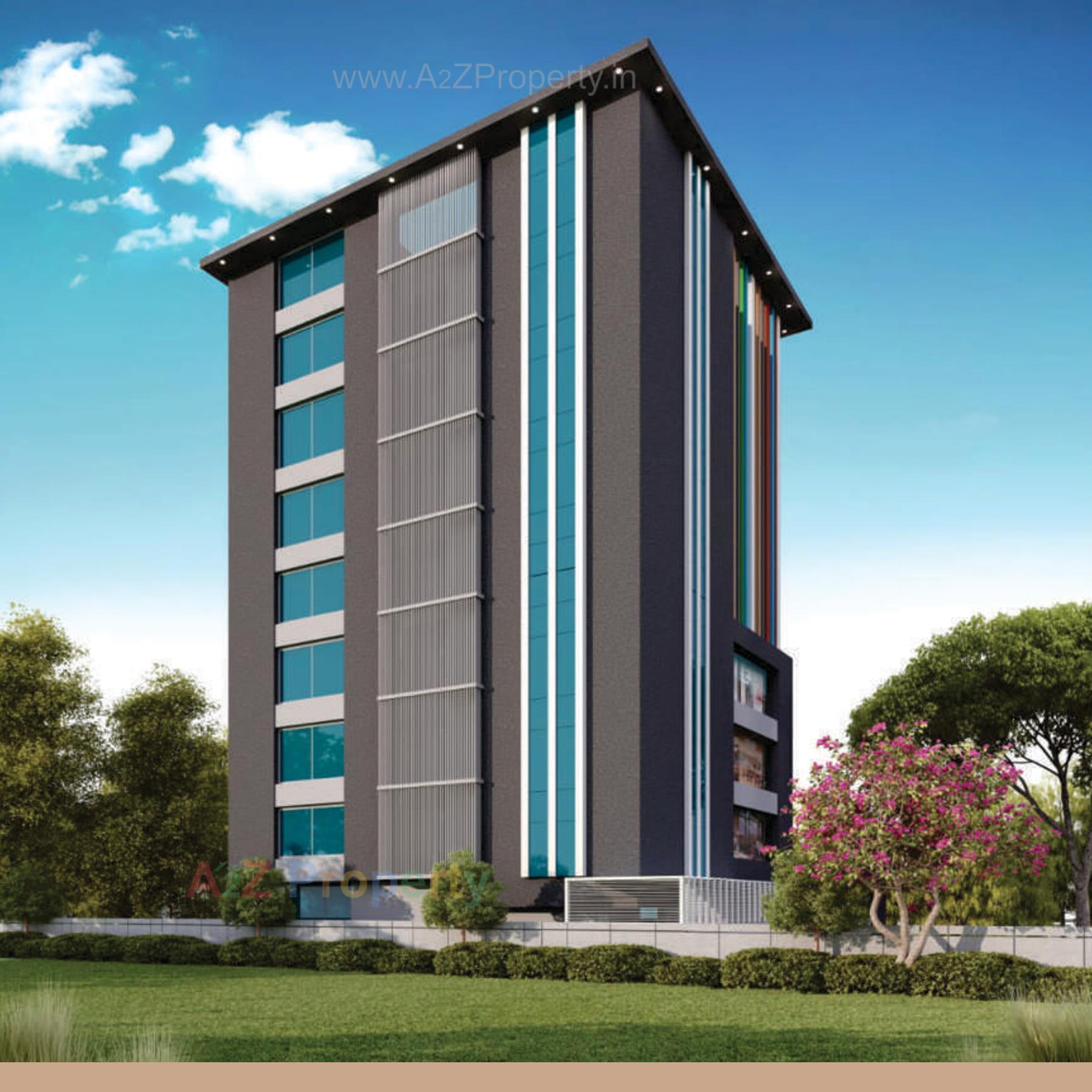 3D Elevation of real estate project Oakwood Square located at Nagarwada, Vadodara, Gujarat