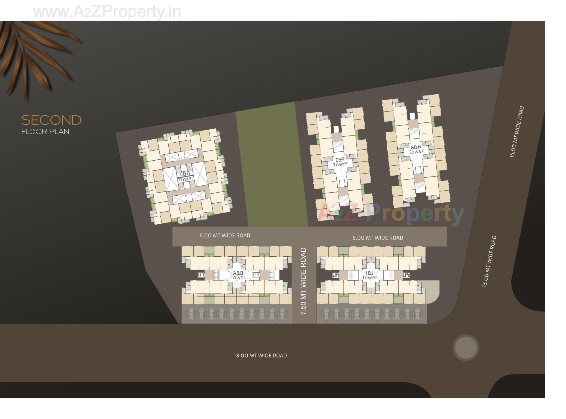 Layout of real estate project Om Aashtha located at Jambuva, Vadodara, Gujarat