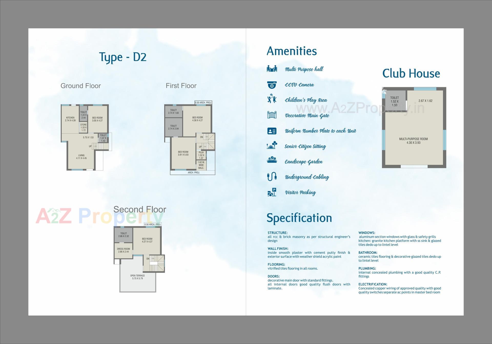 Layout of real estate project Om Aura located at Danteshwar, Vadodara, Gujarat