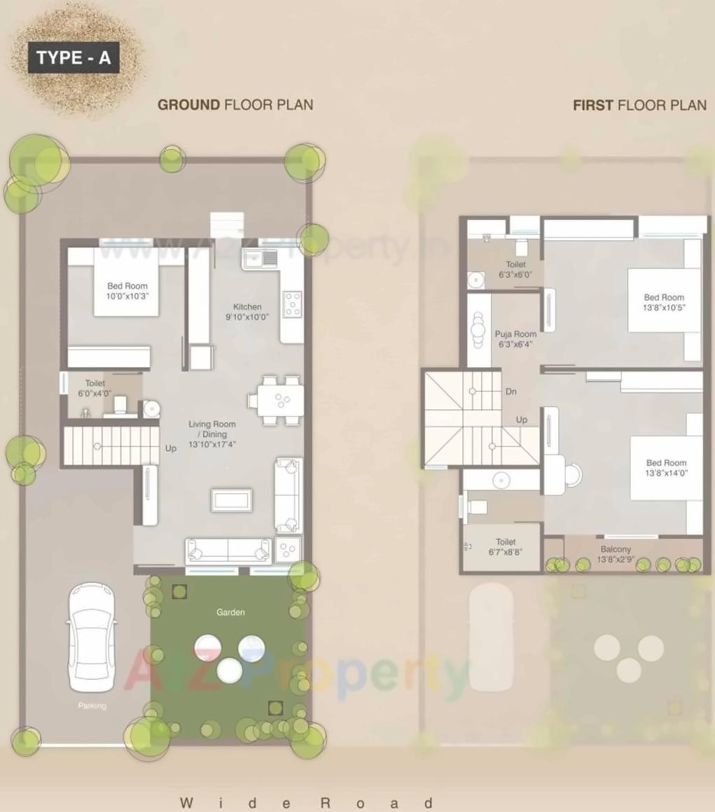 Layout of real estate project Om Bungalows located at Kapurai, Vadodara, Gujarat
