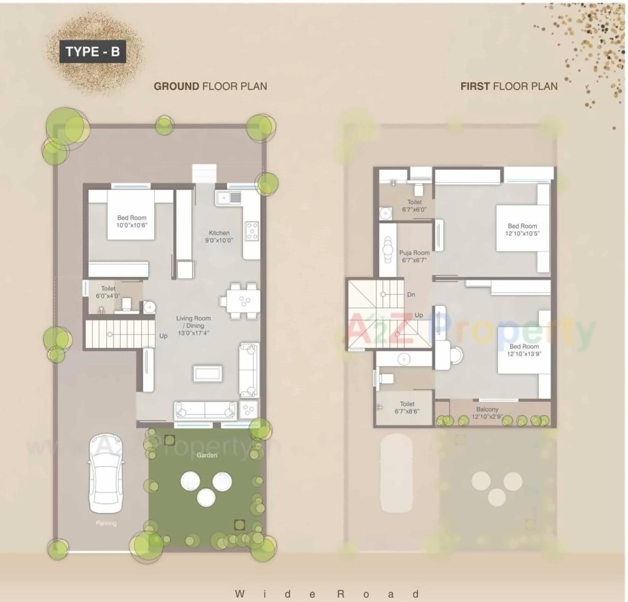 Layout of real estate project Om Bungalows located at Kapurai, Vadodara, Gujarat