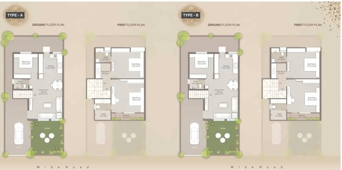 Layout of real estate project Om Bungalows located at Kapurai, Vadodara, Gujarat