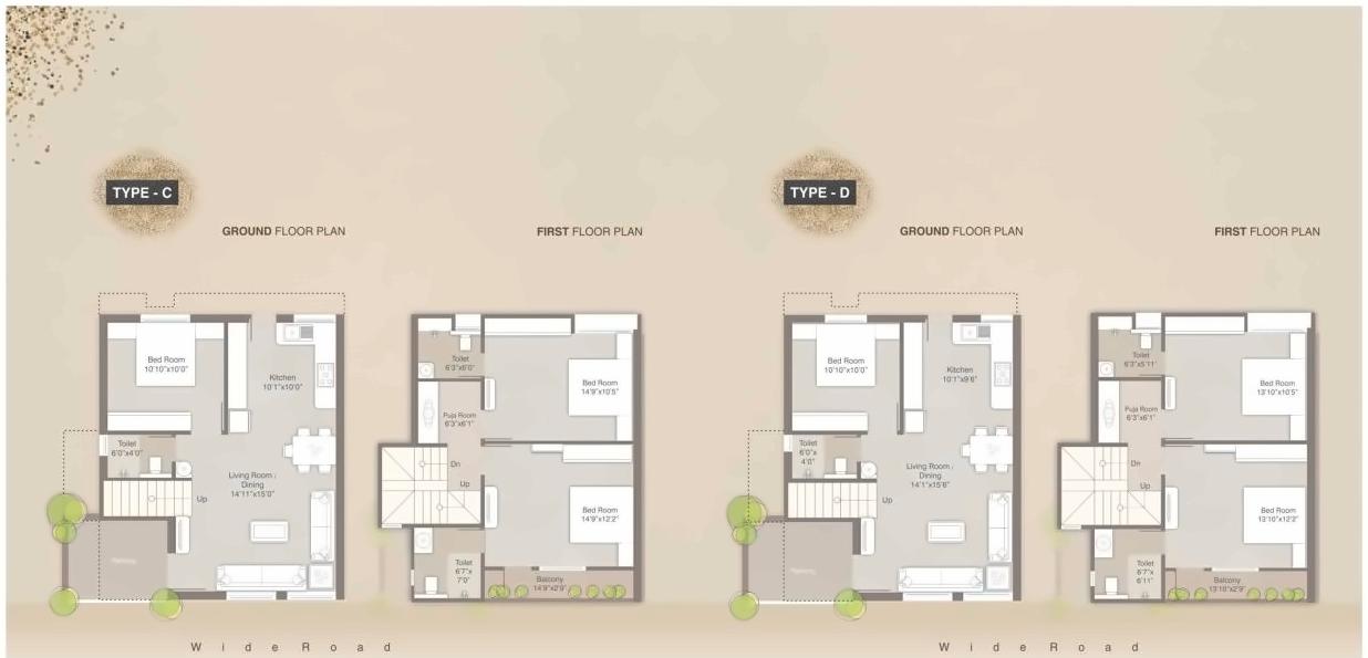 Layout of real estate project Om Bungalows located at Kapurai, Vadodara, Gujarat