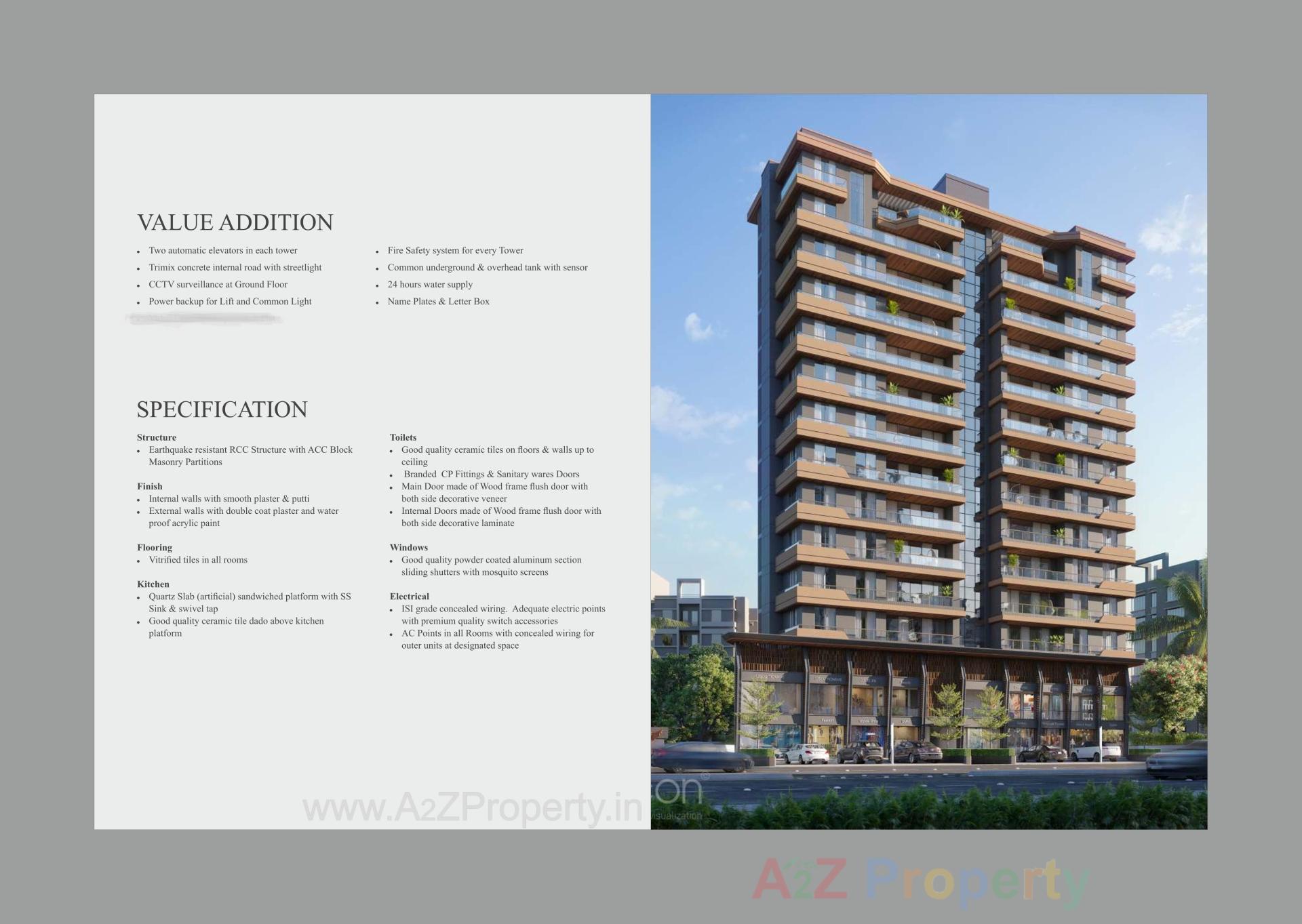 3D Elevation of real estate project Om Orison located at Sama, Vadodara, Gujarat