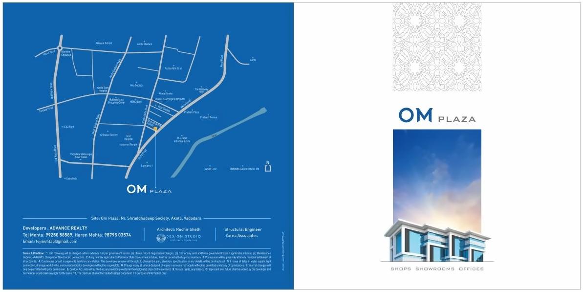 of real estate project Om Plaza located at Akota, Vadodara, Gujarat