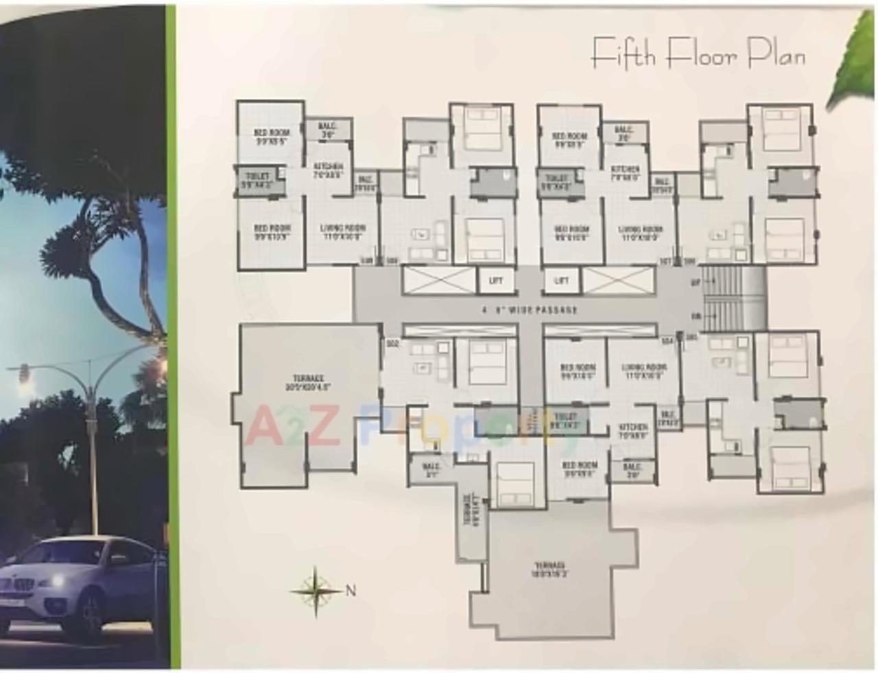Layout of real estate project Om Residency located at Gorva, Vadodara, Gujarat