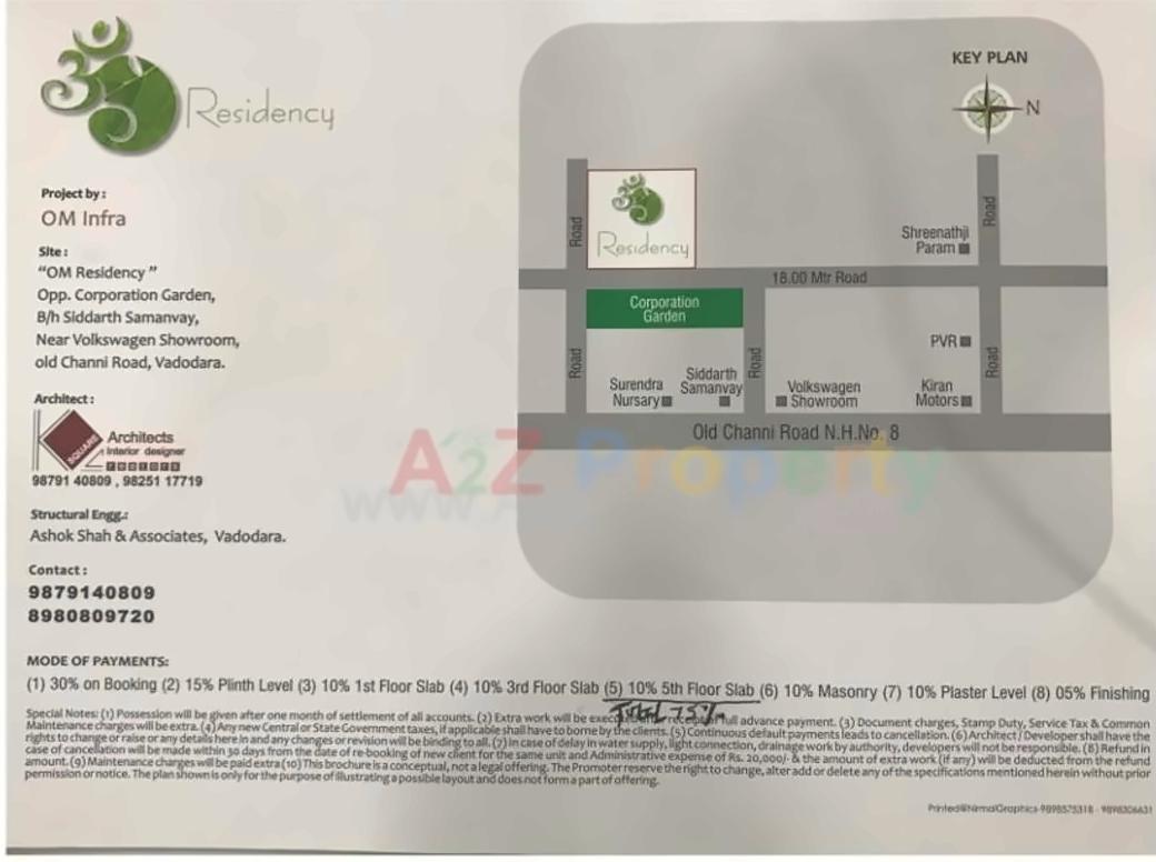  of real estate project Om Residency located at Gorva, Vadodara, Gujarat