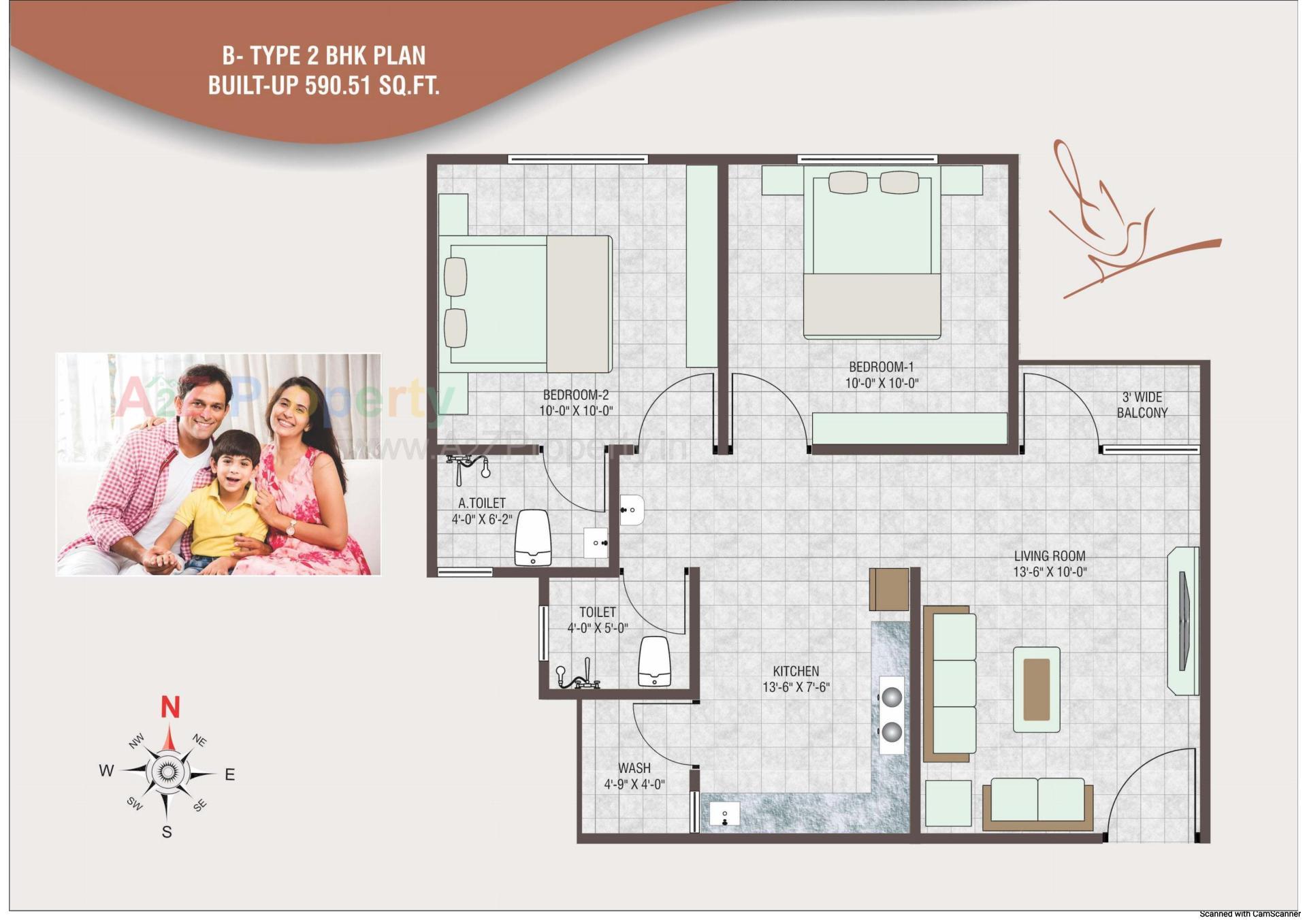 Layout of real estate project Om Residency located at Gotri, Vadodara, Gujarat