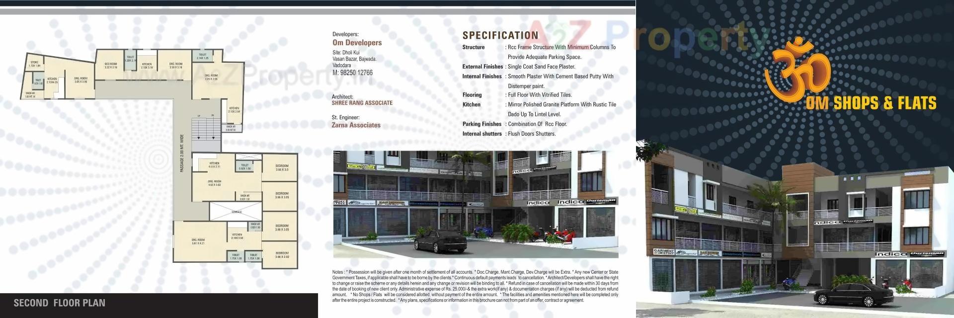  of real estate project Om Shops   Flats located at Vadodara, Vadodara, Gujarat