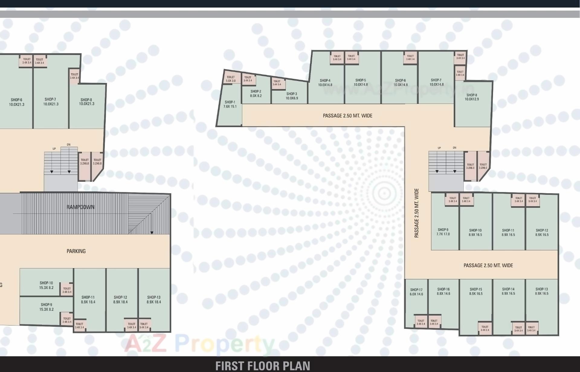 Layout of real estate project Om Shops   Flats located at Vadodara, Vadodara, Gujarat