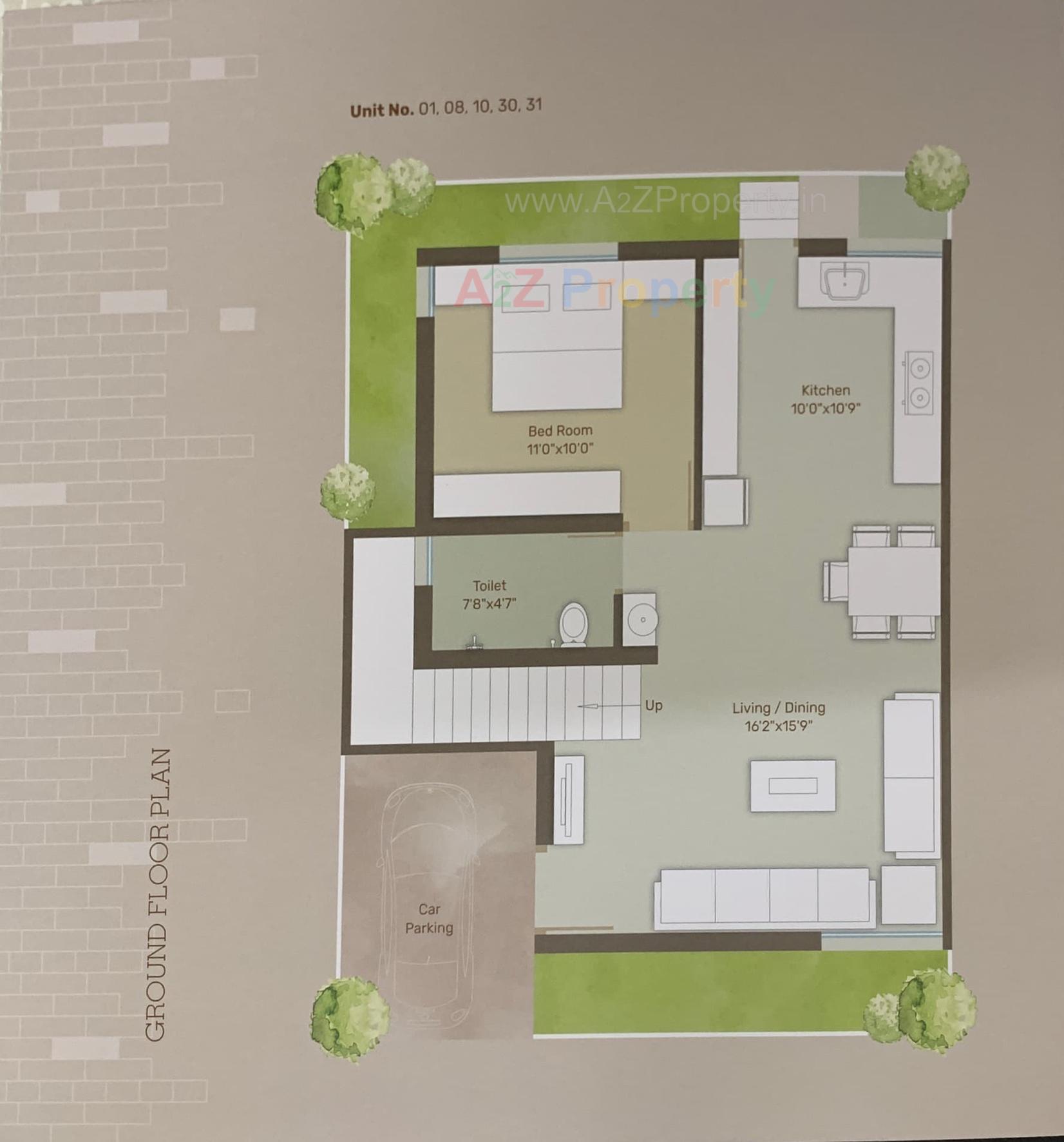 Layout of real estate project Om Tulip located at Vadodara, Vadodara, Gujarat