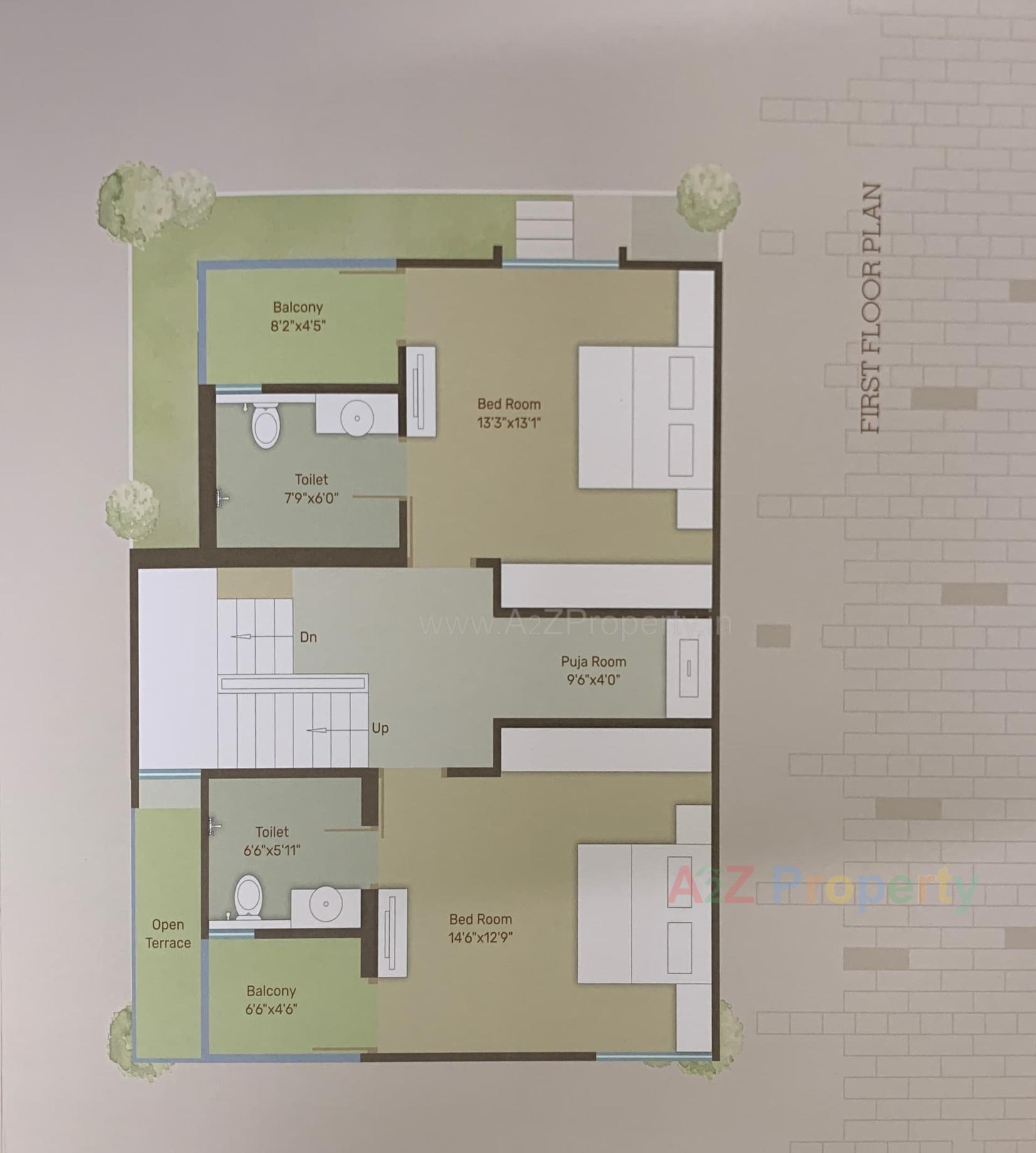 Layout of real estate project Om Tulip located at Vadodara, Vadodara, Gujarat