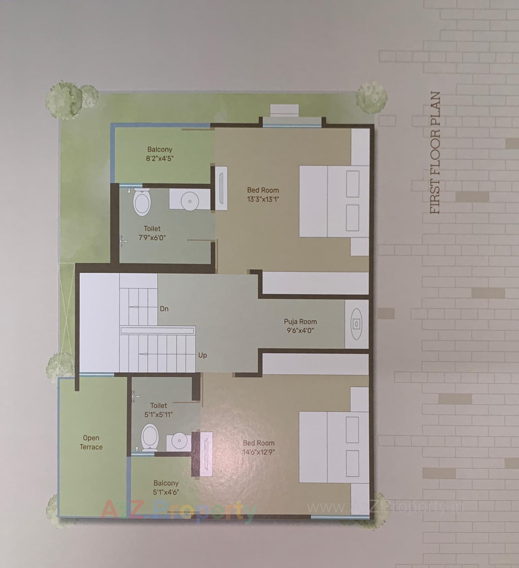 Layout of real estate project Om Tulip located at Vadodara, Vadodara, Gujarat