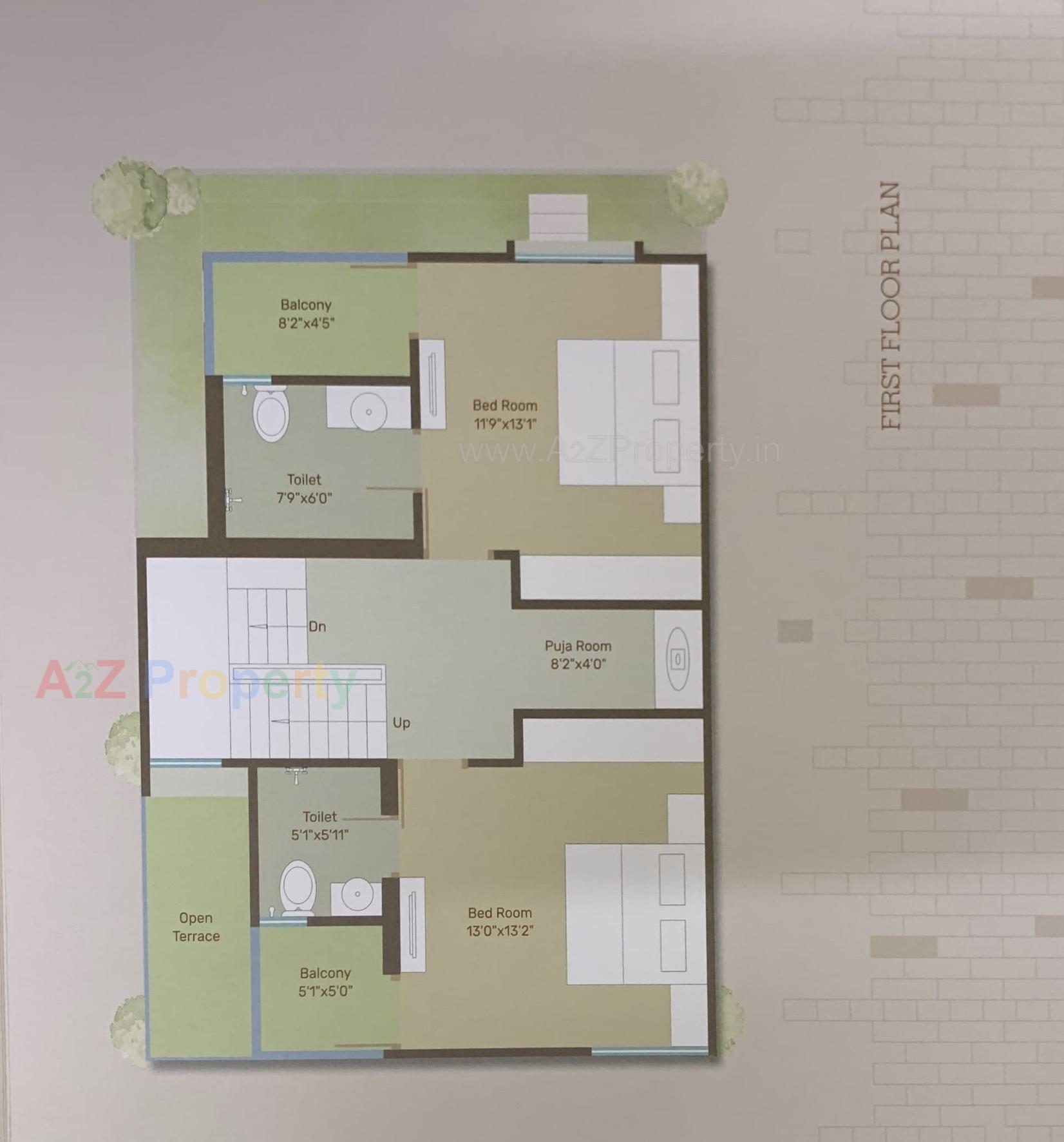 Layout of real estate project Om Tulip located at Vadodara, Vadodara, Gujarat