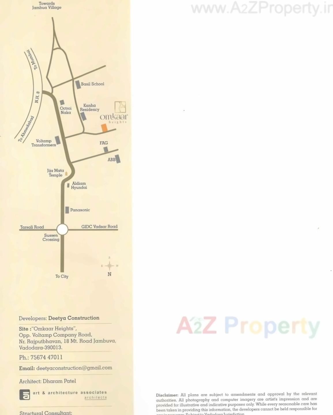  of real estate project Omkaar Heights located at Jambuva, Vadodara, Gujarat