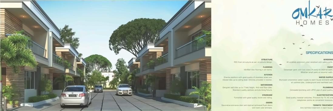 3D Elevation of real estate project Omkar Homes located at Jambuva, Vadodara, Gujarat