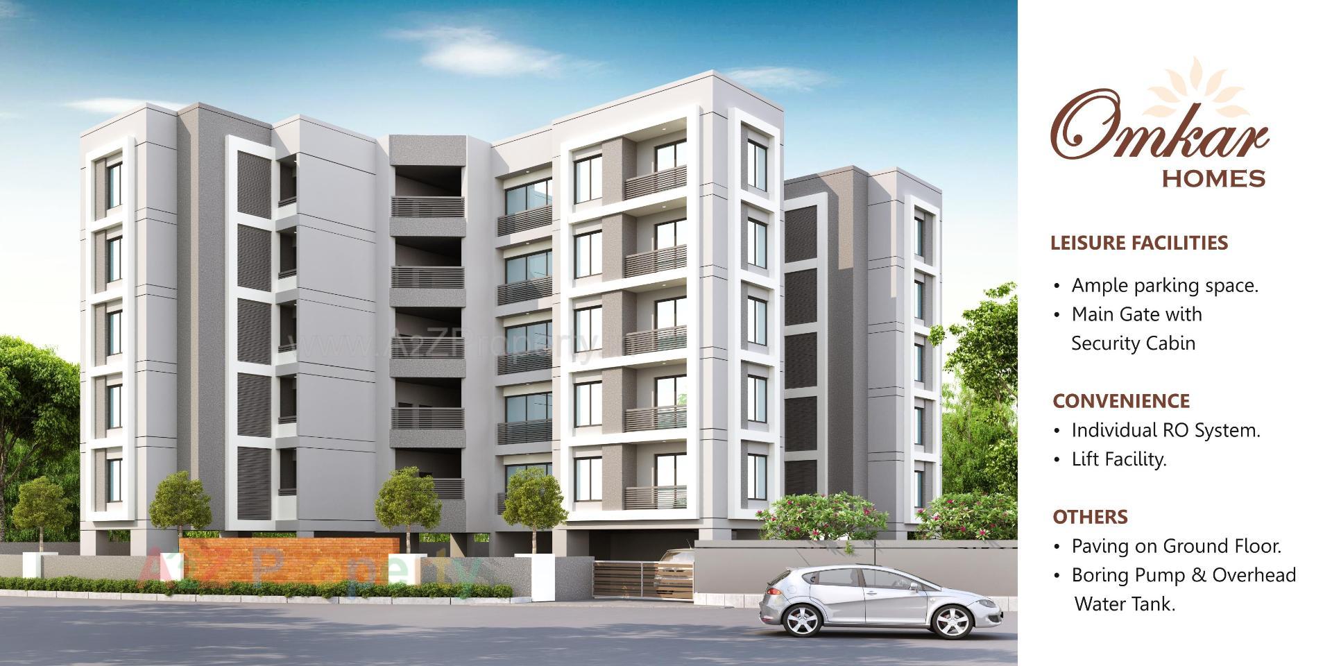 3D Elevation of real estate project Omkar Homes located at Vadodara, Vadodara, Gujarat